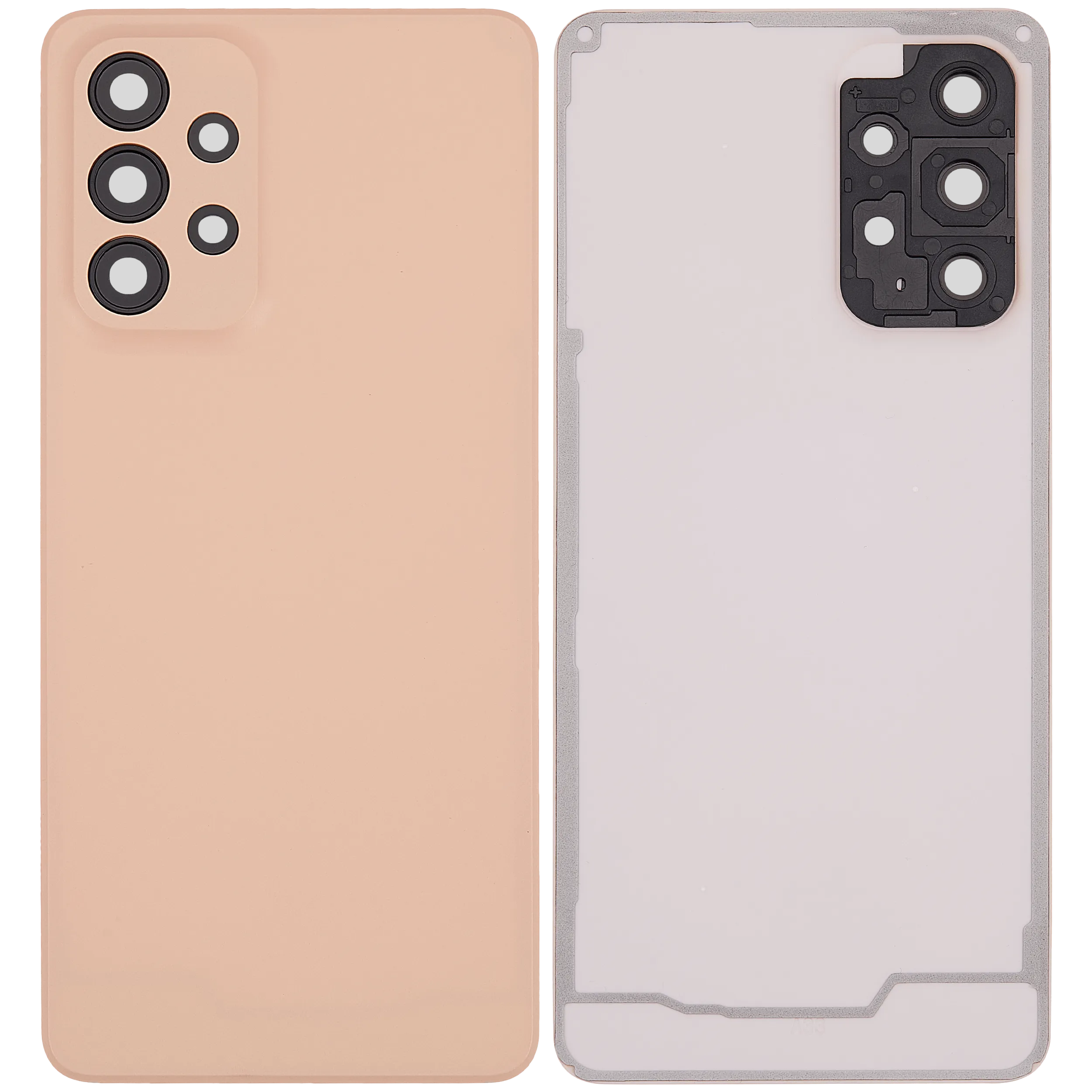 Backcover mit Camera Lens für Samsung Galaxy A33 5G (A336 / 2022) (ohne Logo) (Aftermarket Plus) (Peach)