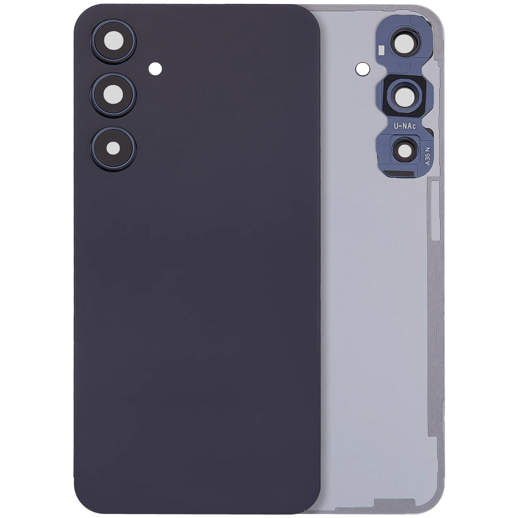 Backcover Glass mit Camera Lens für Samsung Galaxy A35 5G (A356 / 2024) (ohne Logo) (Aftermarket Plus) (Navy)