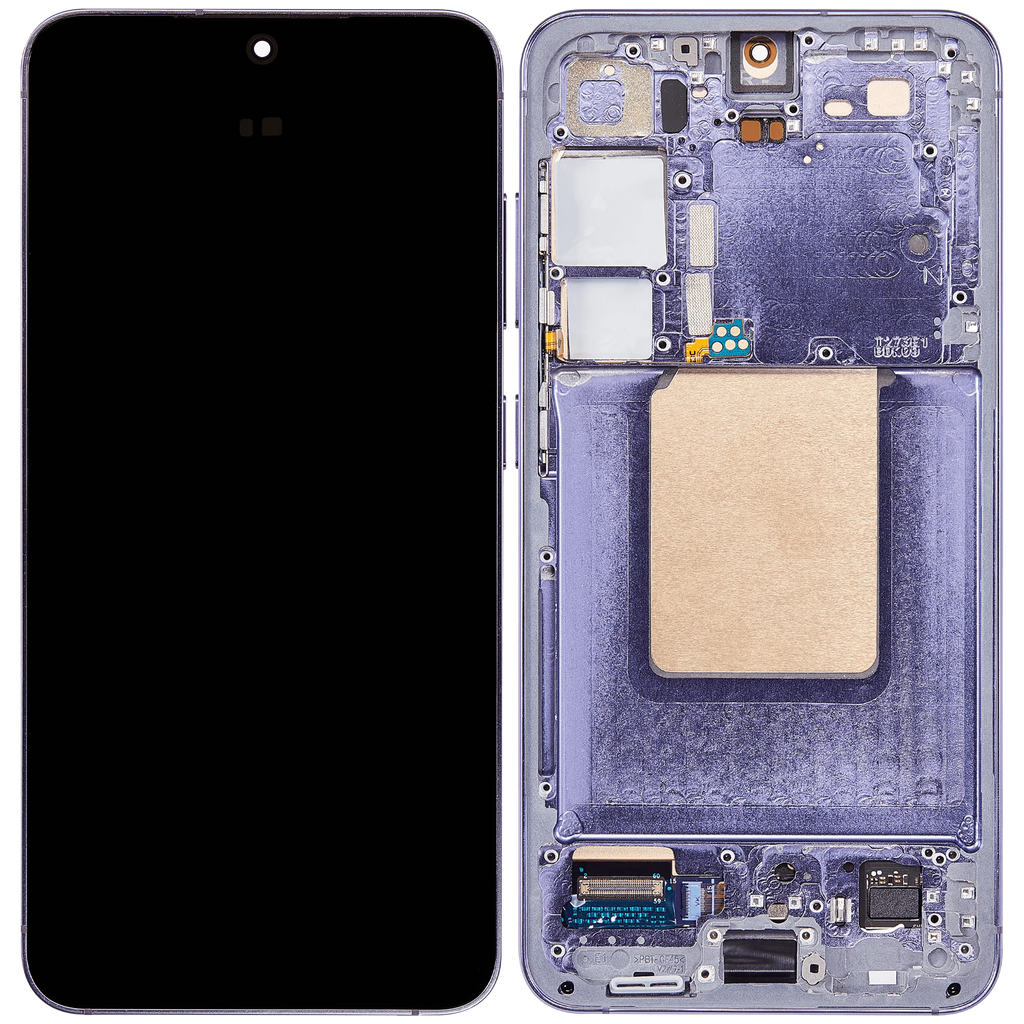 OLED-Display mit Rahmen für Samsung Galaxy S24 5G (US & Internationale Version) (Aftermarket Plus) (Cobalt Violet)