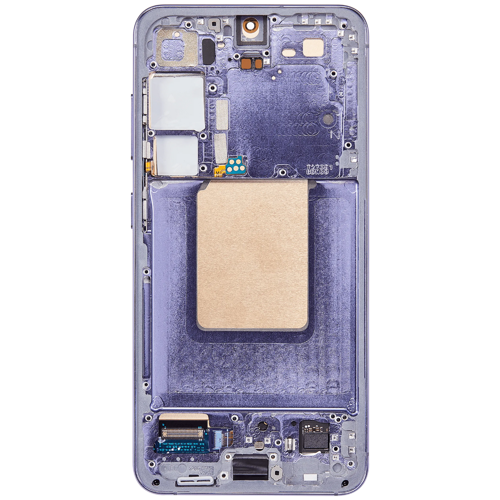 OLED-Display mit Rahmen für Samsung Galaxy S24 5G (US & Internationale Version) (Aftermarket Plus) (Cobalt Violet)