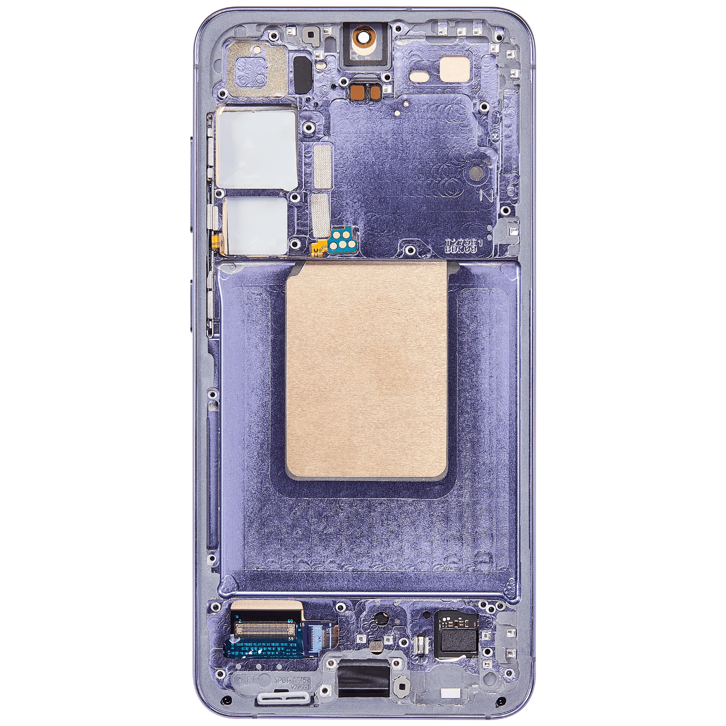 OLED-Display mit Rahmen für Samsung Galaxy S24 5G (US & Internationale Version) (Aftermarket Plus) (Cobalt Violet)