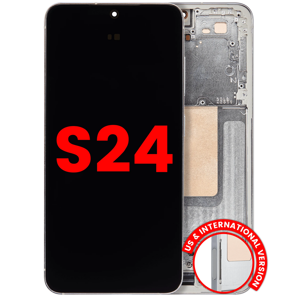 OLED-Display mit Rahmen für Samsung Galaxy S24 5G (US & Internationale Version) (Aftermarket Plus) (Jade Green)