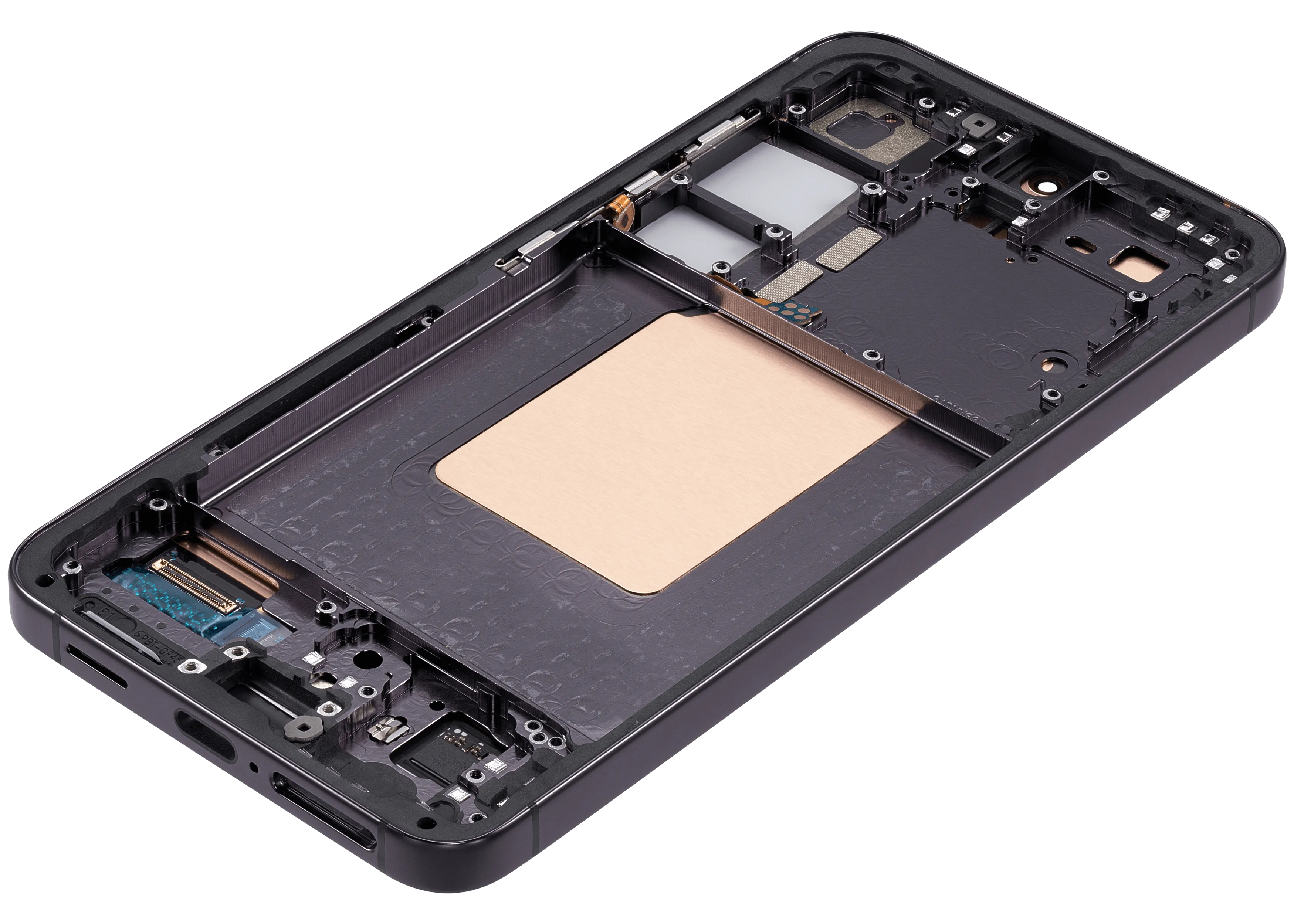 OLED-Display mit Rahmen für Samsung Galaxy S24 5G (US & Internationale Version) (Aftermarket Plus) (Onyx Black)