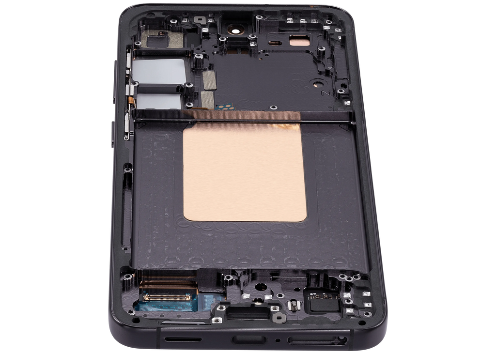 OLED-Display mit Rahmen für Samsung Galaxy S24 5G (US & Internationale Version) (Aftermarket Plus) (Onyx Black)