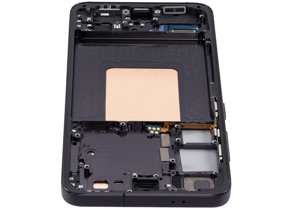 OLED-Display mit Rahmen für Samsung Galaxy S24 5G (US & Internationale Version) (Aftermarket Plus) (Onyx Black)