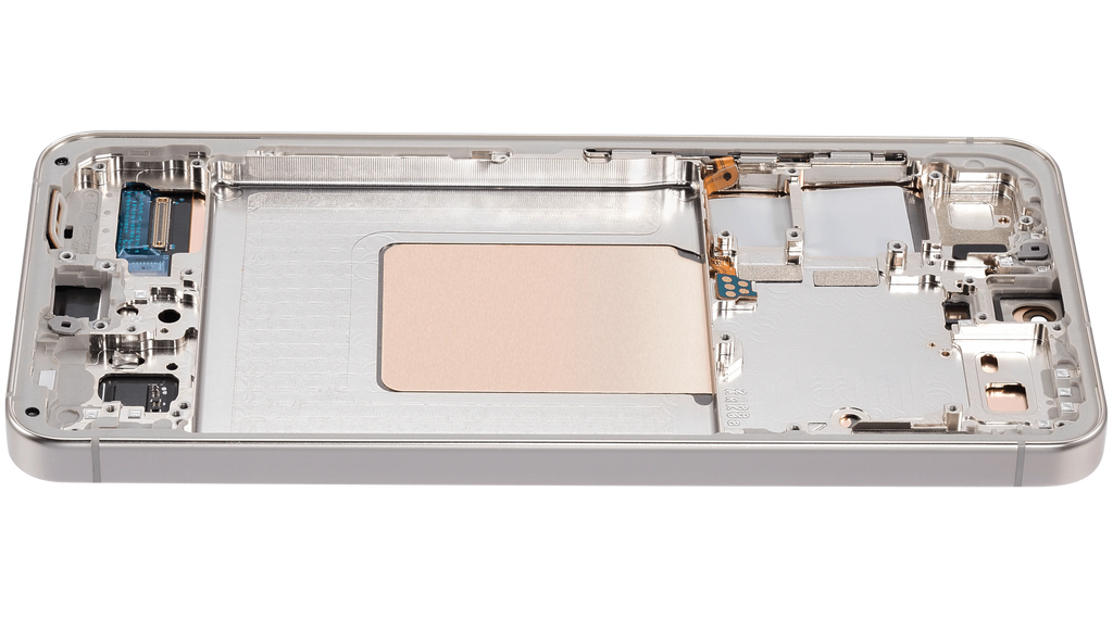 OLED-Display mit Rahmen für Samsung Galaxy S24 5G (US & Internationale Version) (Aftermarket Plus) (Amber Yellow)