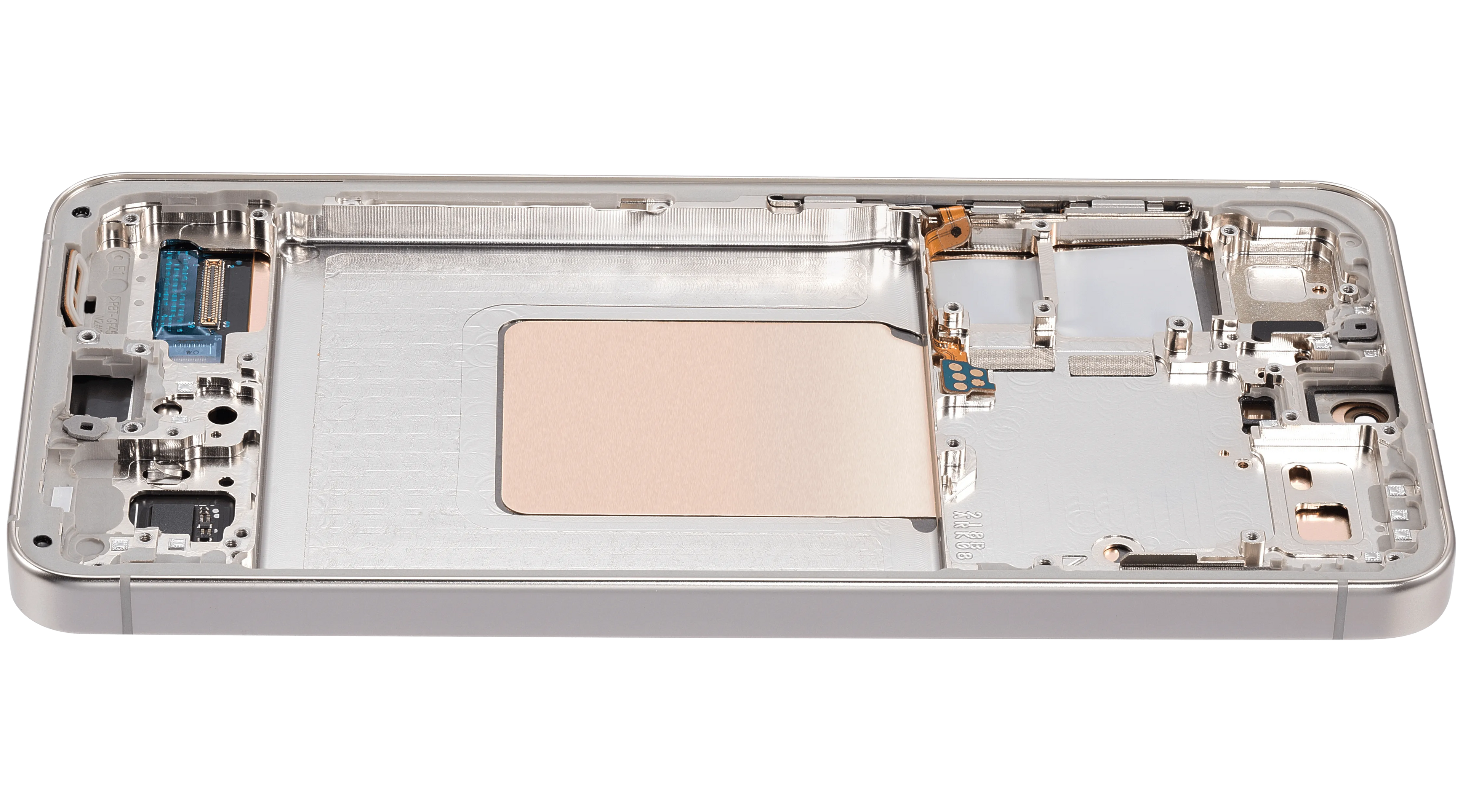 OLED-Display mit Rahmen für Samsung Galaxy S24 5G (US & Internationale Version) (Aftermarket Plus) (Amber Yellow)