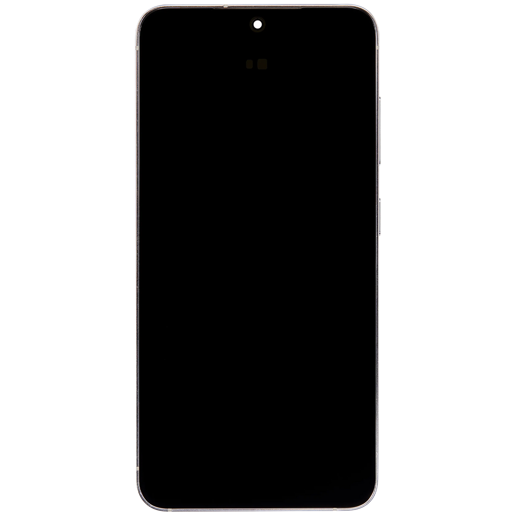 OLED-Display mit Rahmen für Samsung Galaxy S24 5G (US & Internationale Version) (Aftermarket Plus) (Amber Yellow)