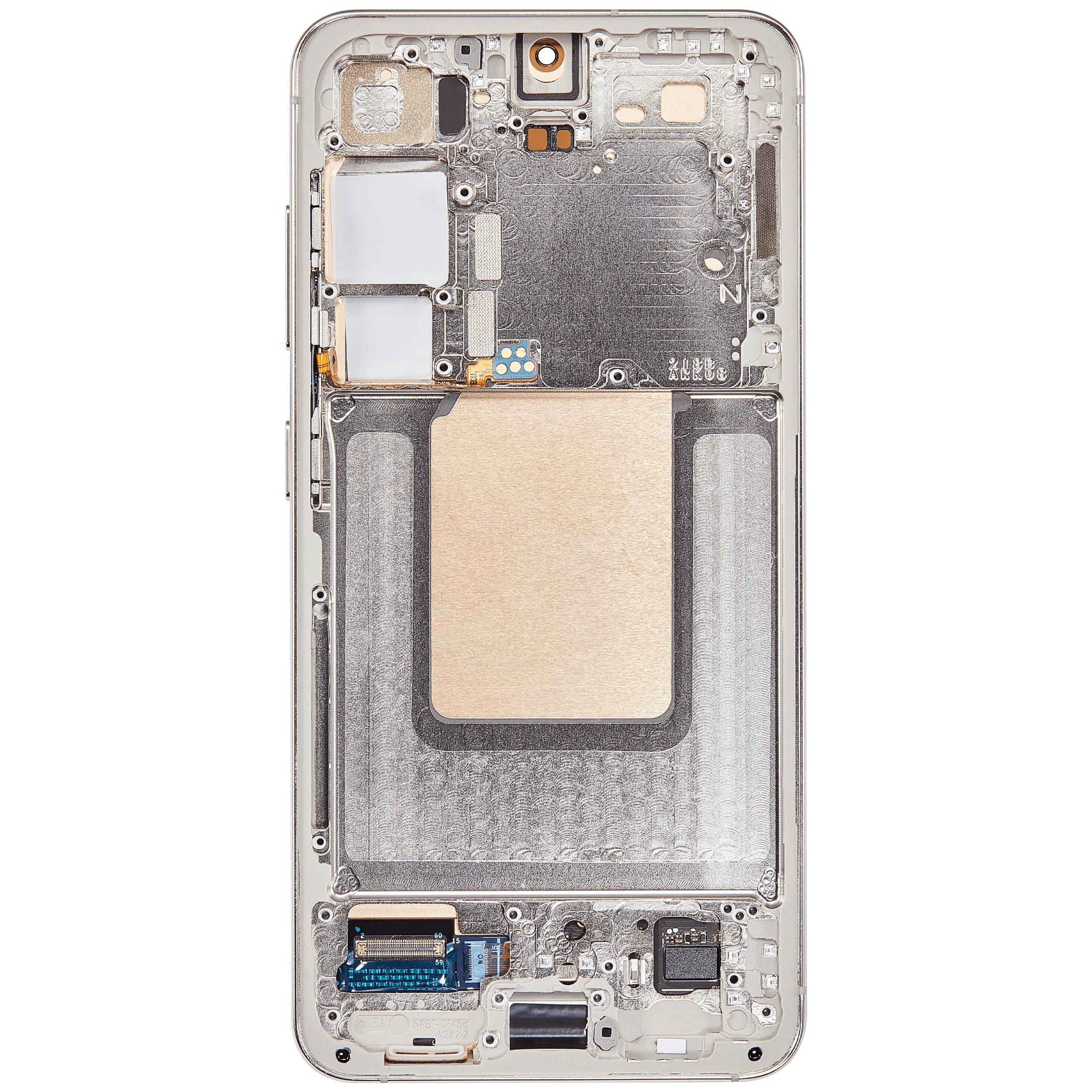 OLED-Display mit Rahmen für Samsung Galaxy S24 5G (US & Internationale Version) (Aftermarket Plus) (Amber Yellow)