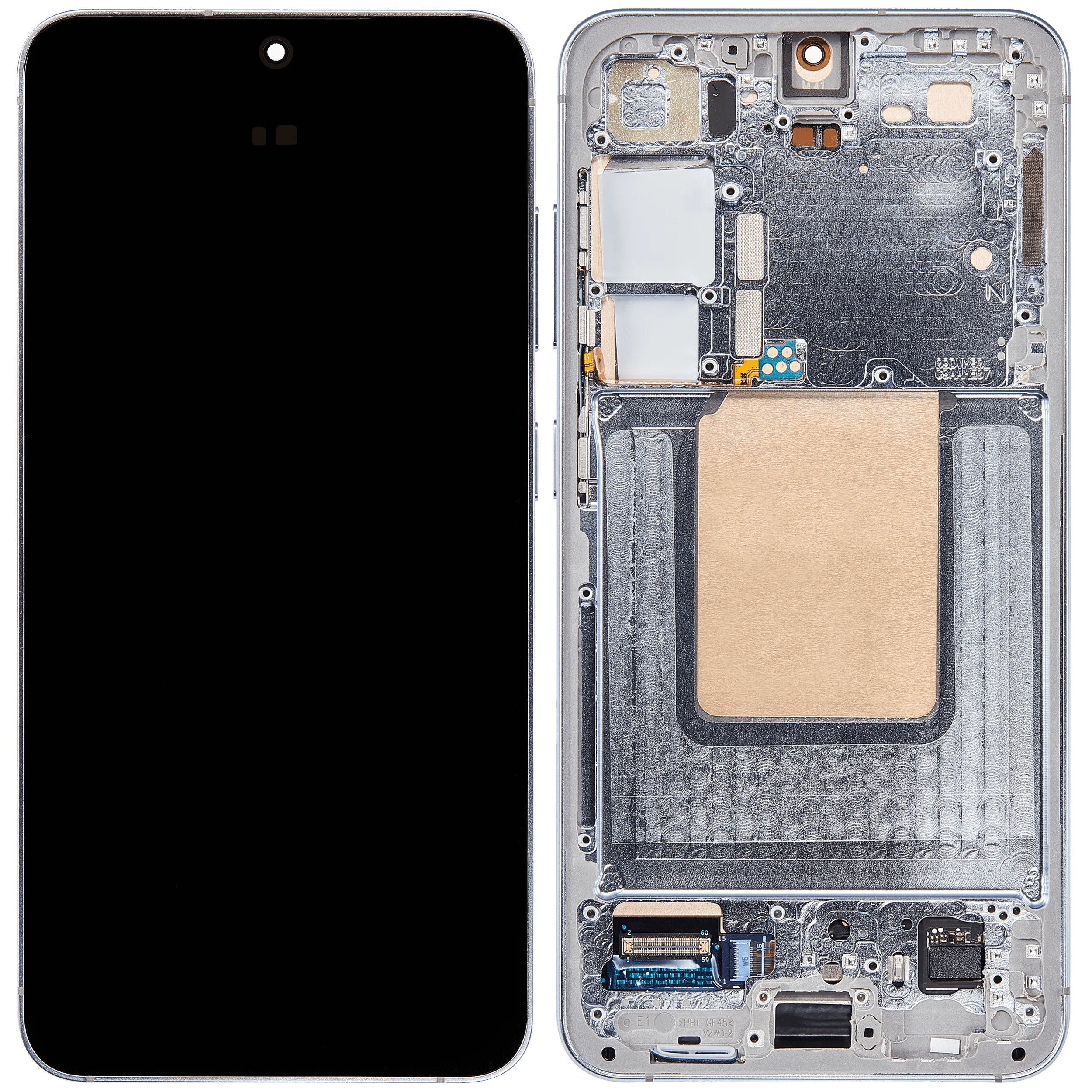 OLED-Display mit Rahmen für Samsung Galaxy S24 5G (US & Internationale Version) (Aftermarket Plus) (Sapphire Blue)