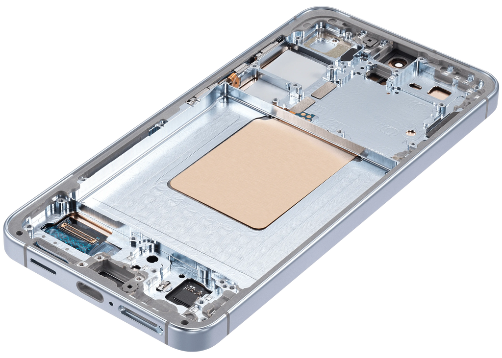 OLED-Display mit Rahmen für Samsung Galaxy S24 5G (US & Internationale Version) (Aftermarket Plus) (Sapphire Blue)