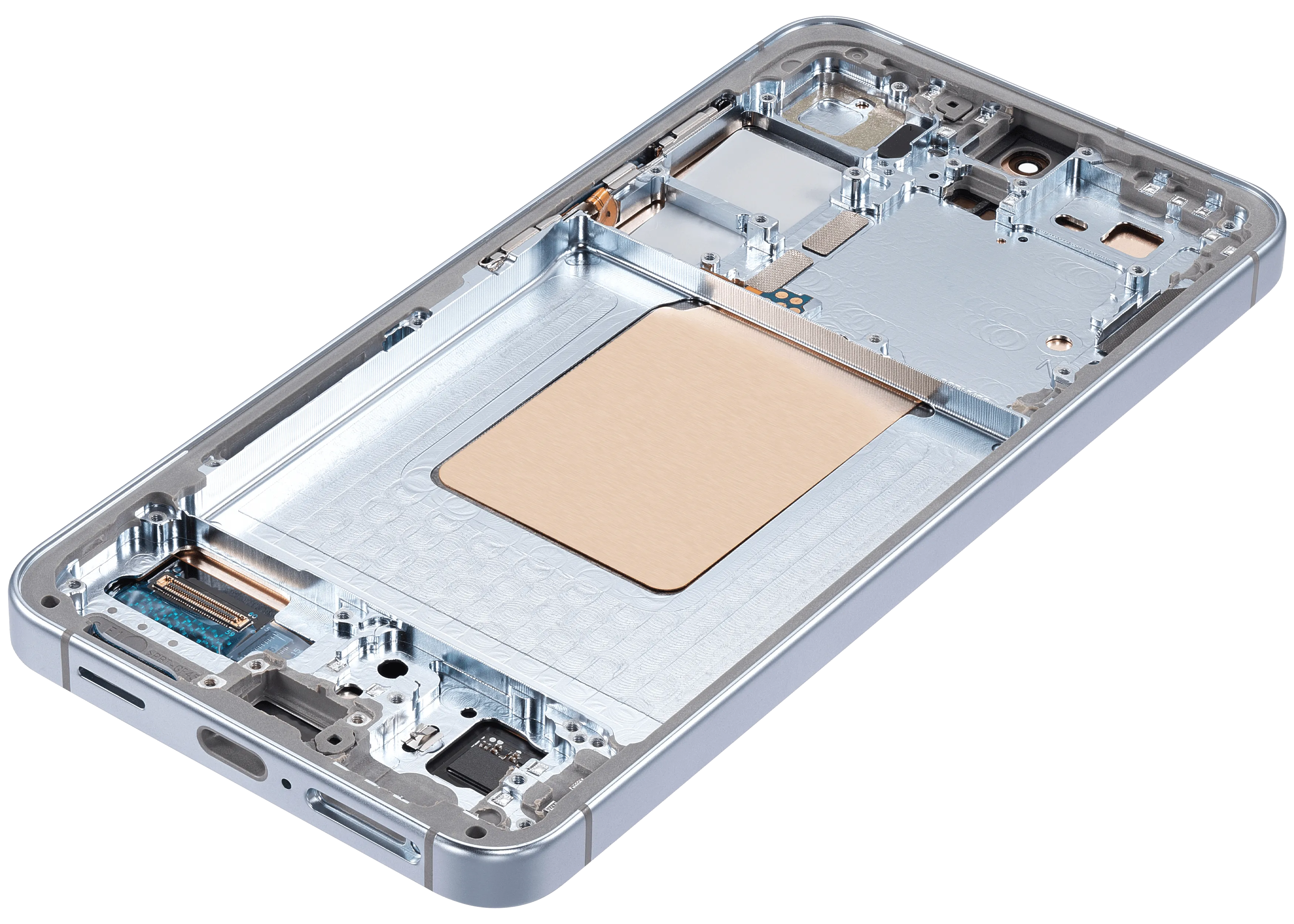 OLED-Display mit Rahmen für Samsung Galaxy S24 5G (US & Internationale Version) (Aftermarket Plus) (Sapphire Blue)