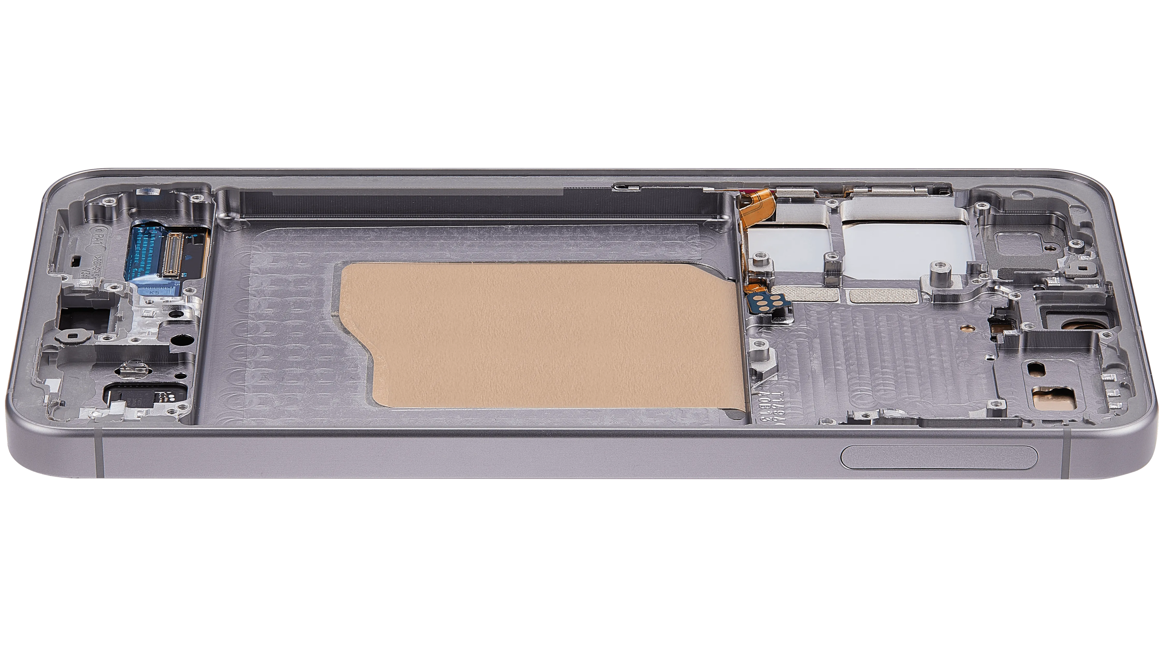 OLED-Display mit Rahmen für Samsung Galaxy S25 5G (US & International) (Aftermarket Plus) (Silver Shadow)