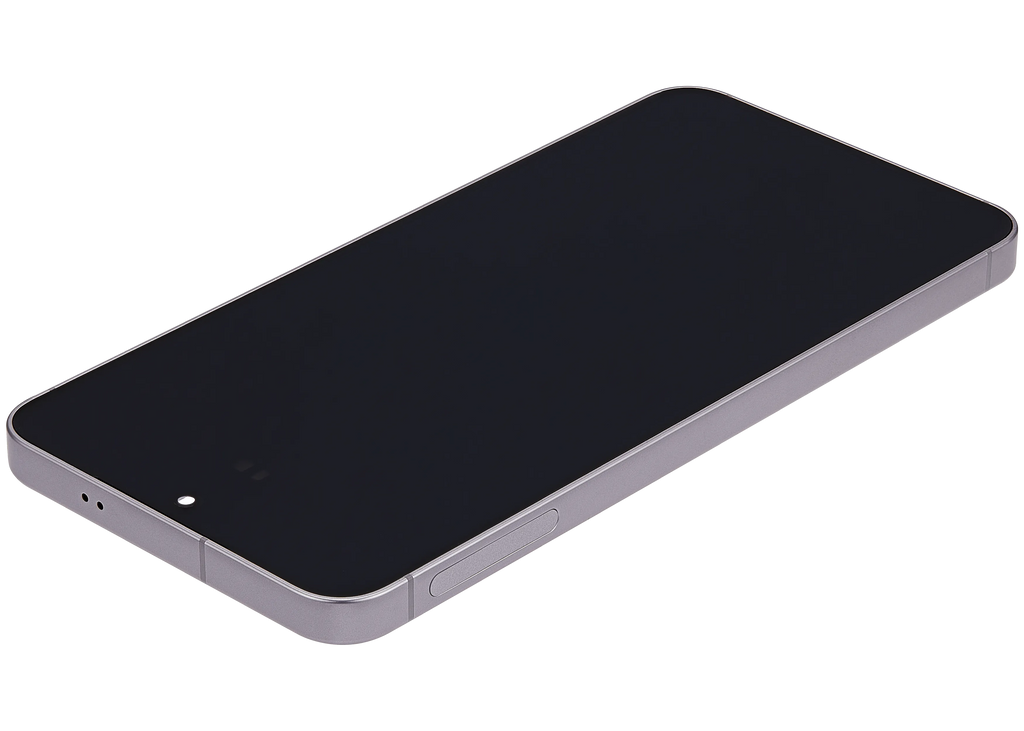 OLED-Display mit Rahmen für Samsung Galaxy S25 5G (US & International) (Aftermarket Plus) (Silver Shadow)