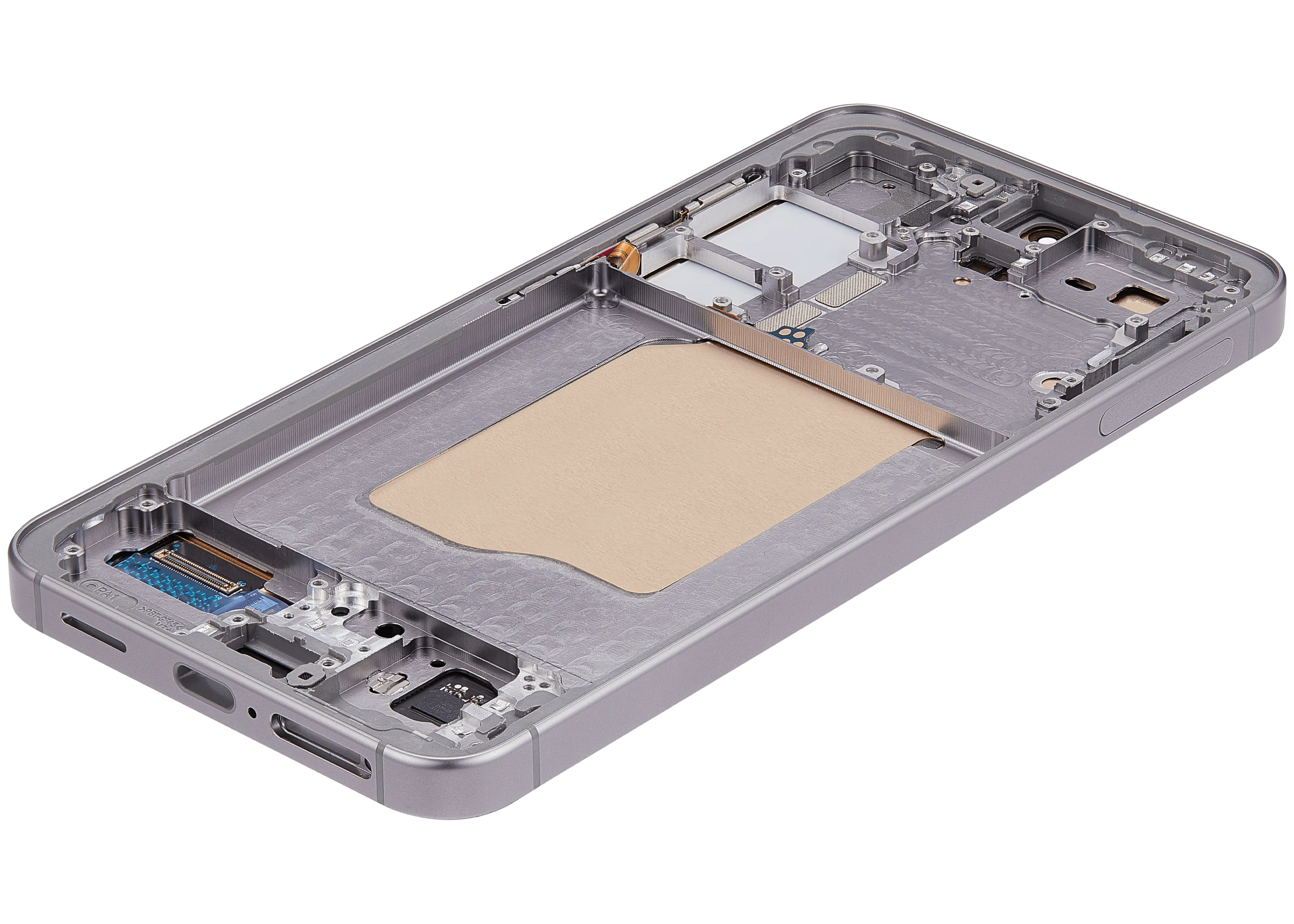OLED-Display mit Rahmen für Samsung Galaxy S25 5G (US & International) (Aftermarket Plus) (Silver Shadow)