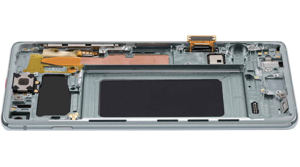 OLED-Display mit Rahmen für Samsung Galaxy S10 (Aftermarket Plus) (Prism Green)