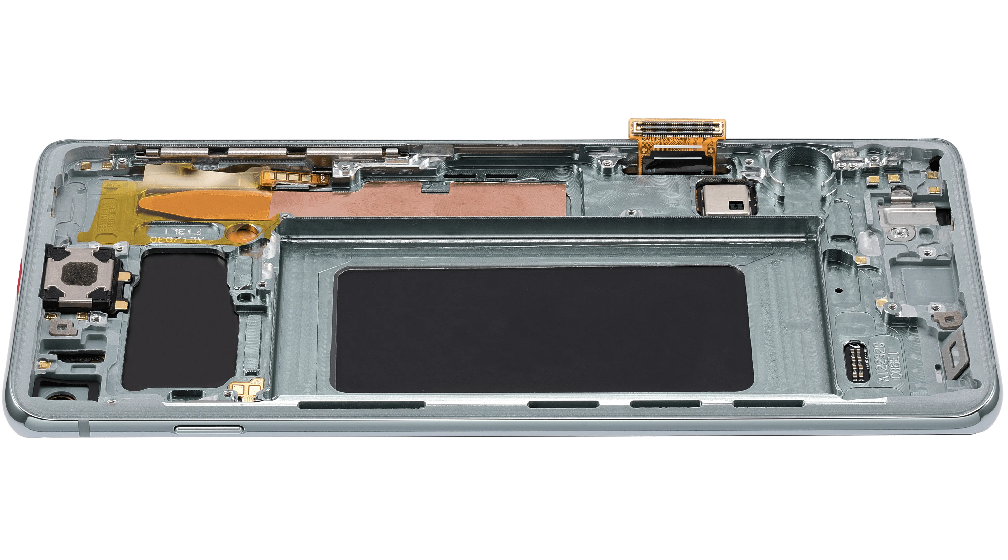 OLED-Display mit Rahmen für Samsung Galaxy S10 (Aftermarket Plus) (Prism Green)