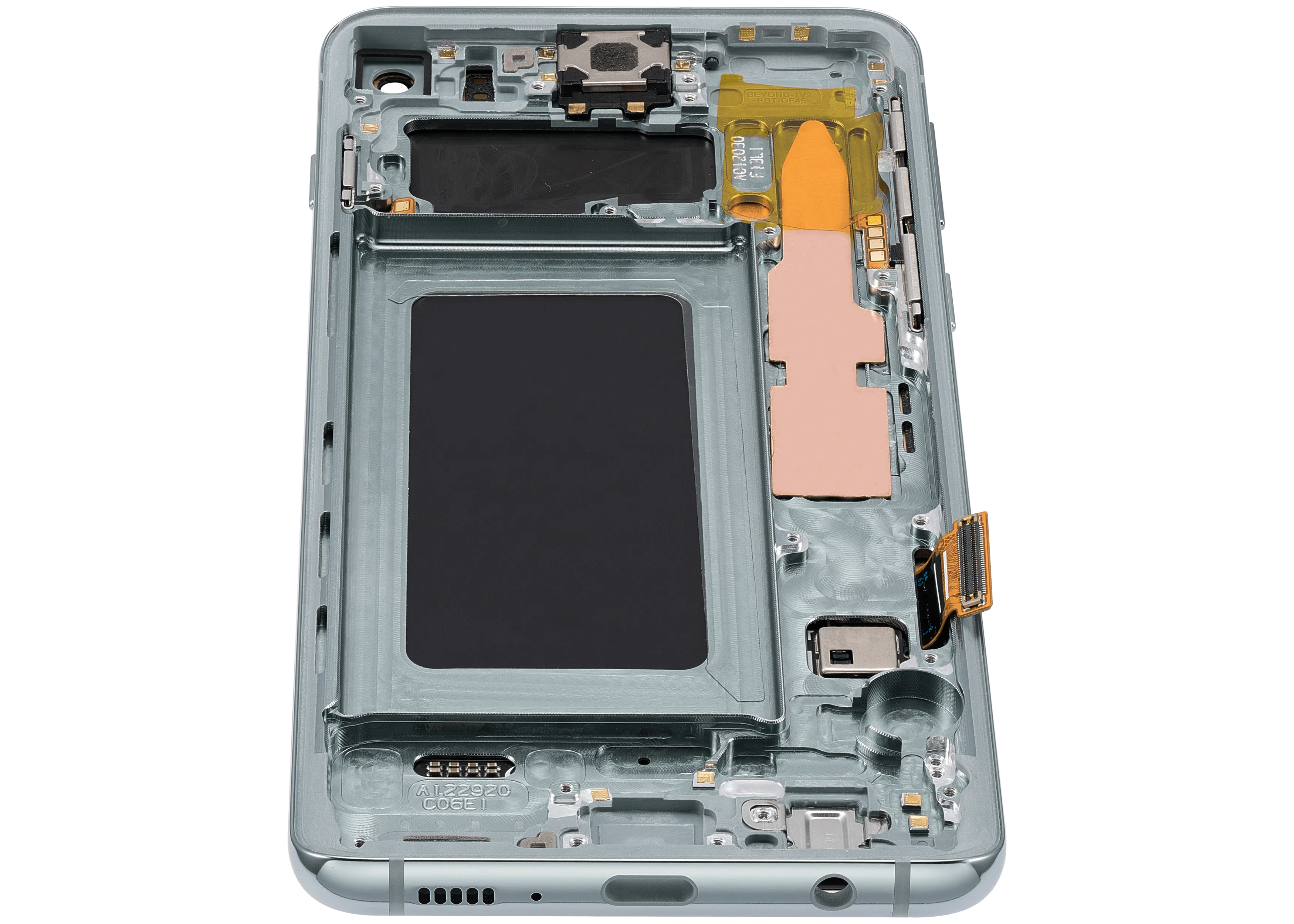 OLED-Display mit Rahmen für Samsung Galaxy S10 (Aftermarket Plus) (Prism Green)