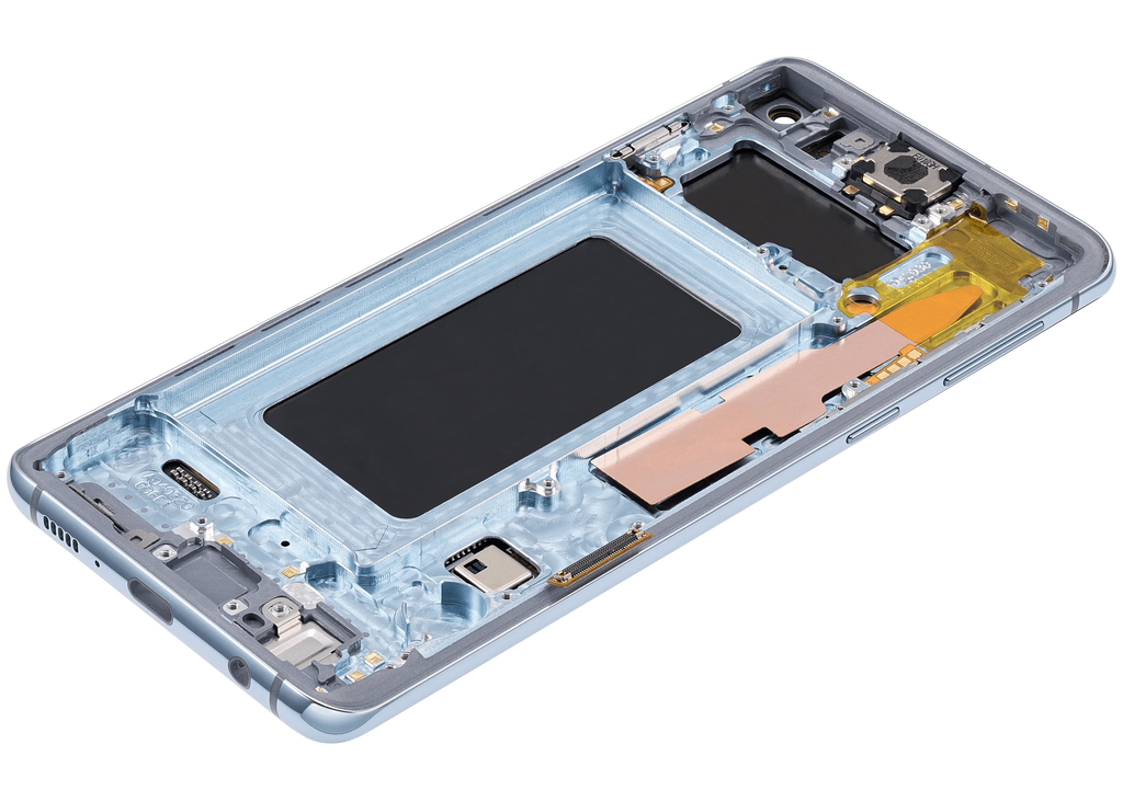 OLED-Display mit Rahmen für Samsung Galaxy S10 (Aftermarket Plus) (Prism Blue)