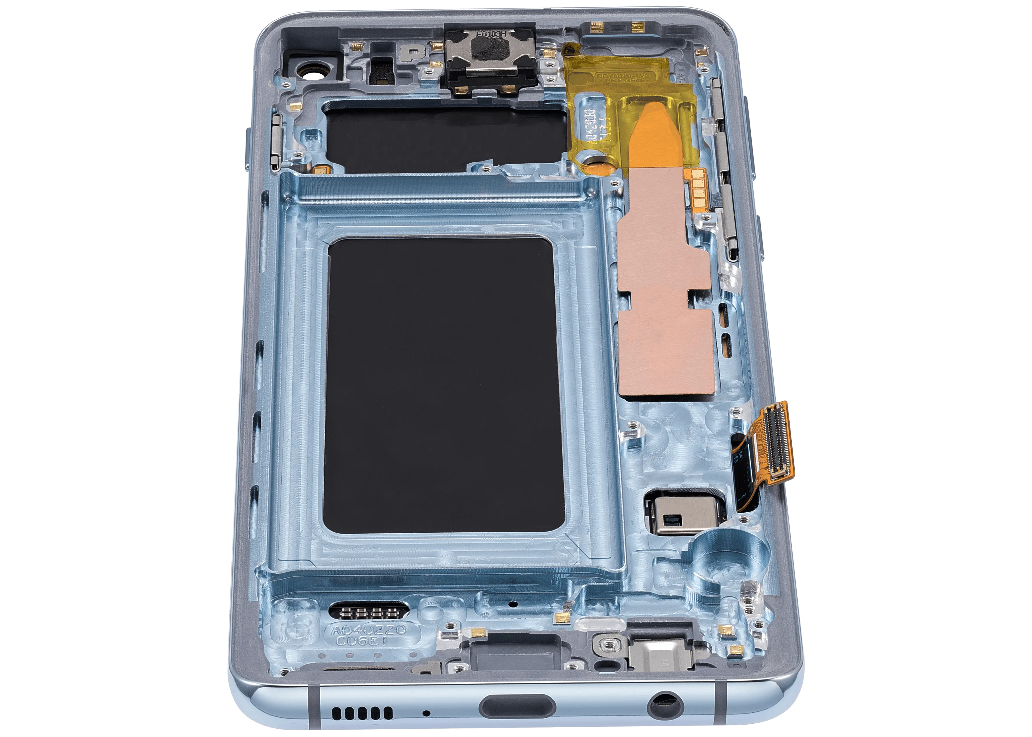 OLED-Display mit Rahmen für Samsung Galaxy S10 (Aftermarket Plus) (Prism Blue)