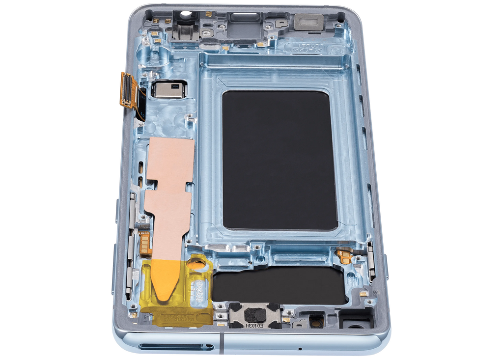 OLED-Display mit Rahmen für Samsung Galaxy S10 (Aftermarket Plus) (Prism Blue)