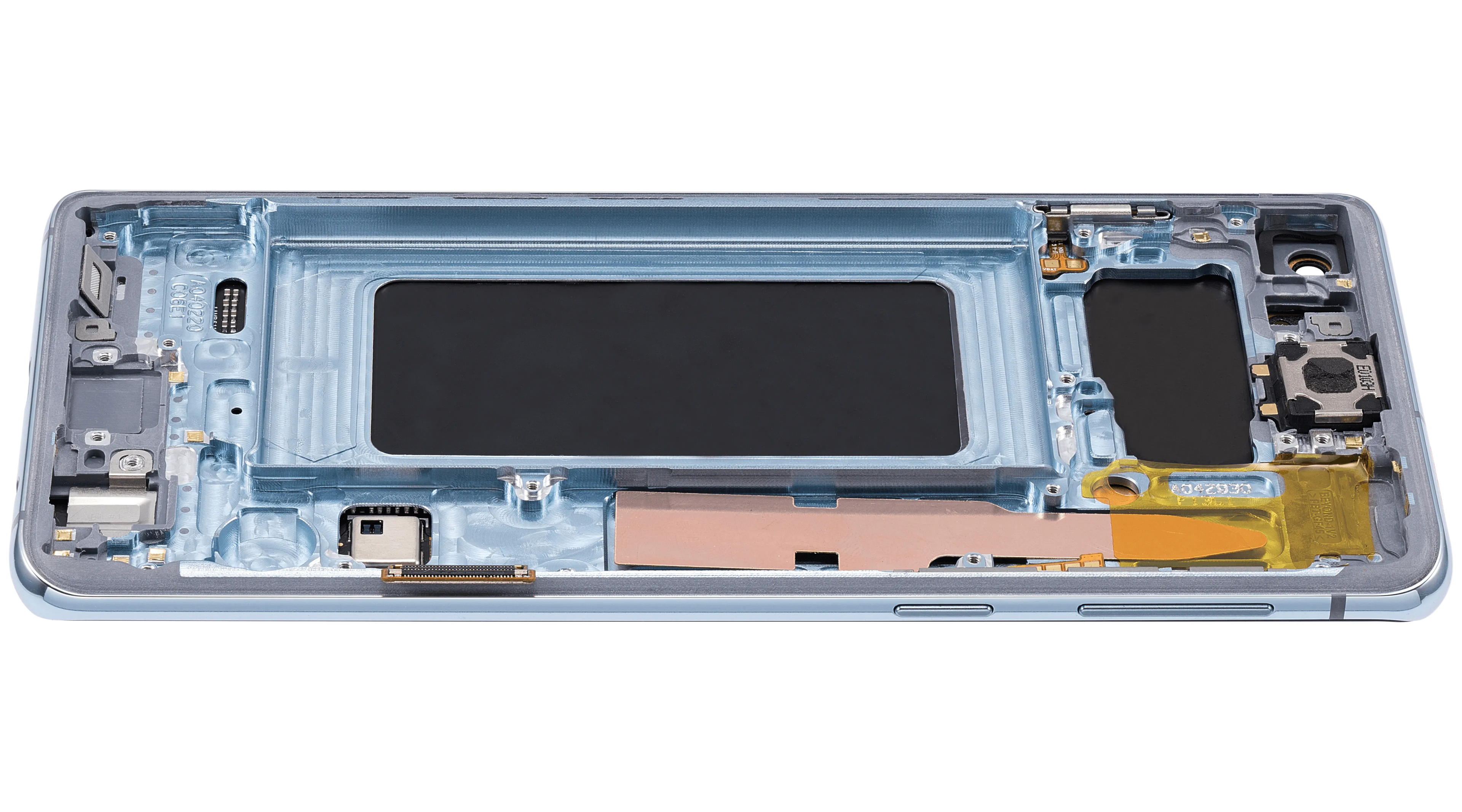 OLED-Display mit Rahmen für Samsung Galaxy S10 (Aftermarket Plus) (Prism Blue)