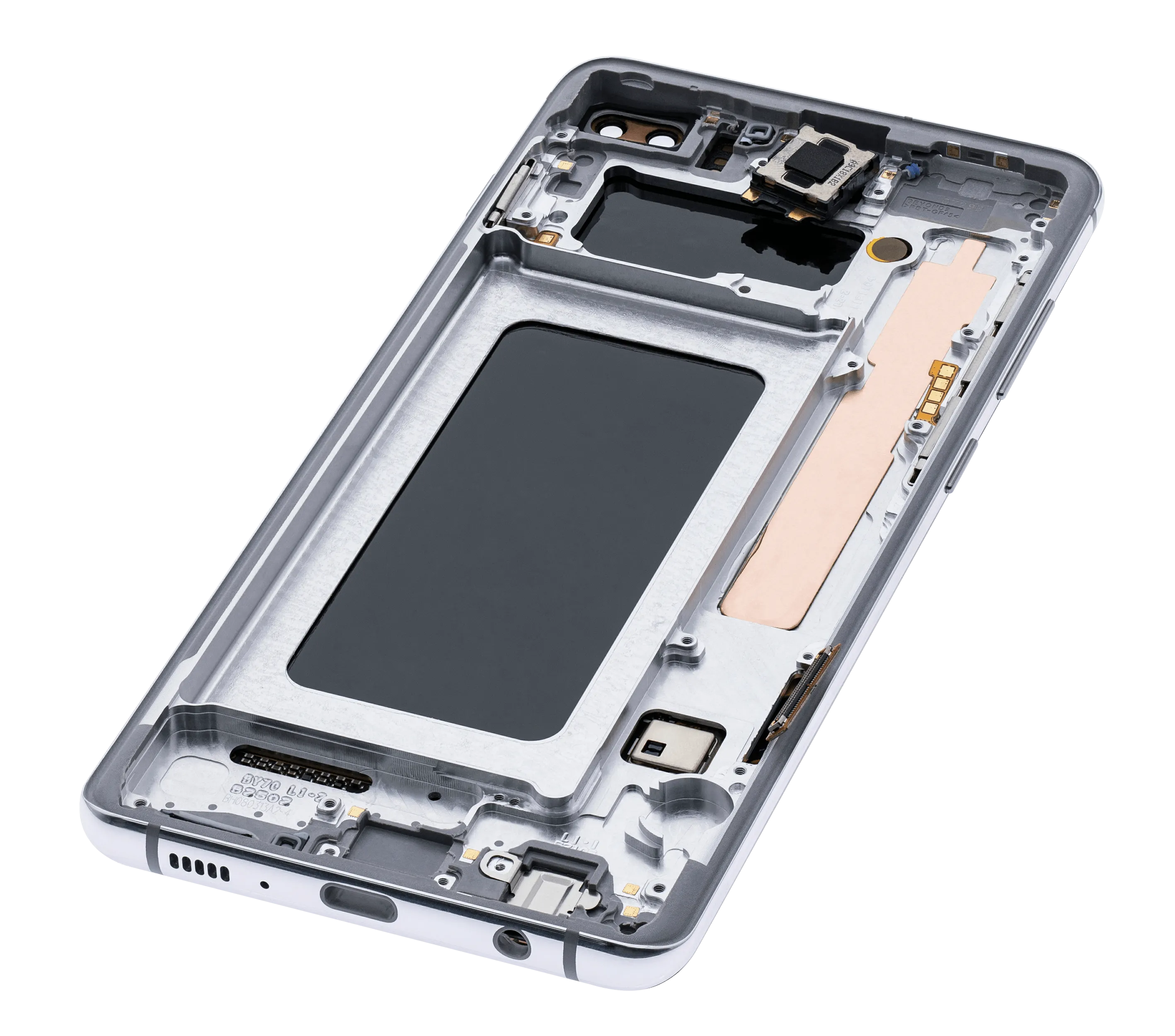 OLED-Display mit Rahmen für Samsung Galaxy S10 Plus (Aftermarket Plus) (Prism White)