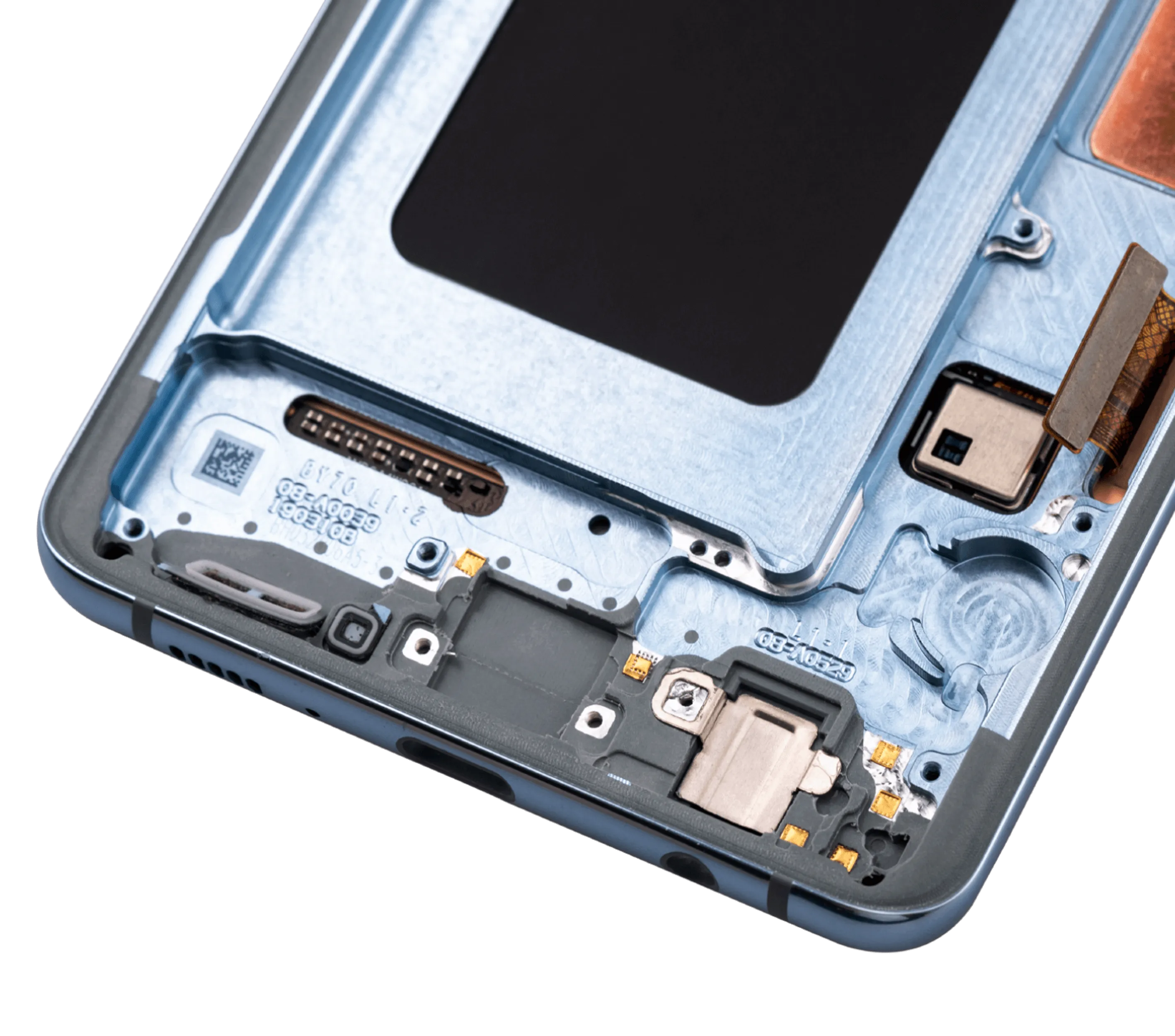 OLED-Display mit Rahmen für Samsung Galaxy S10 Plus (Aftermarket Plus) (Prism Blue)