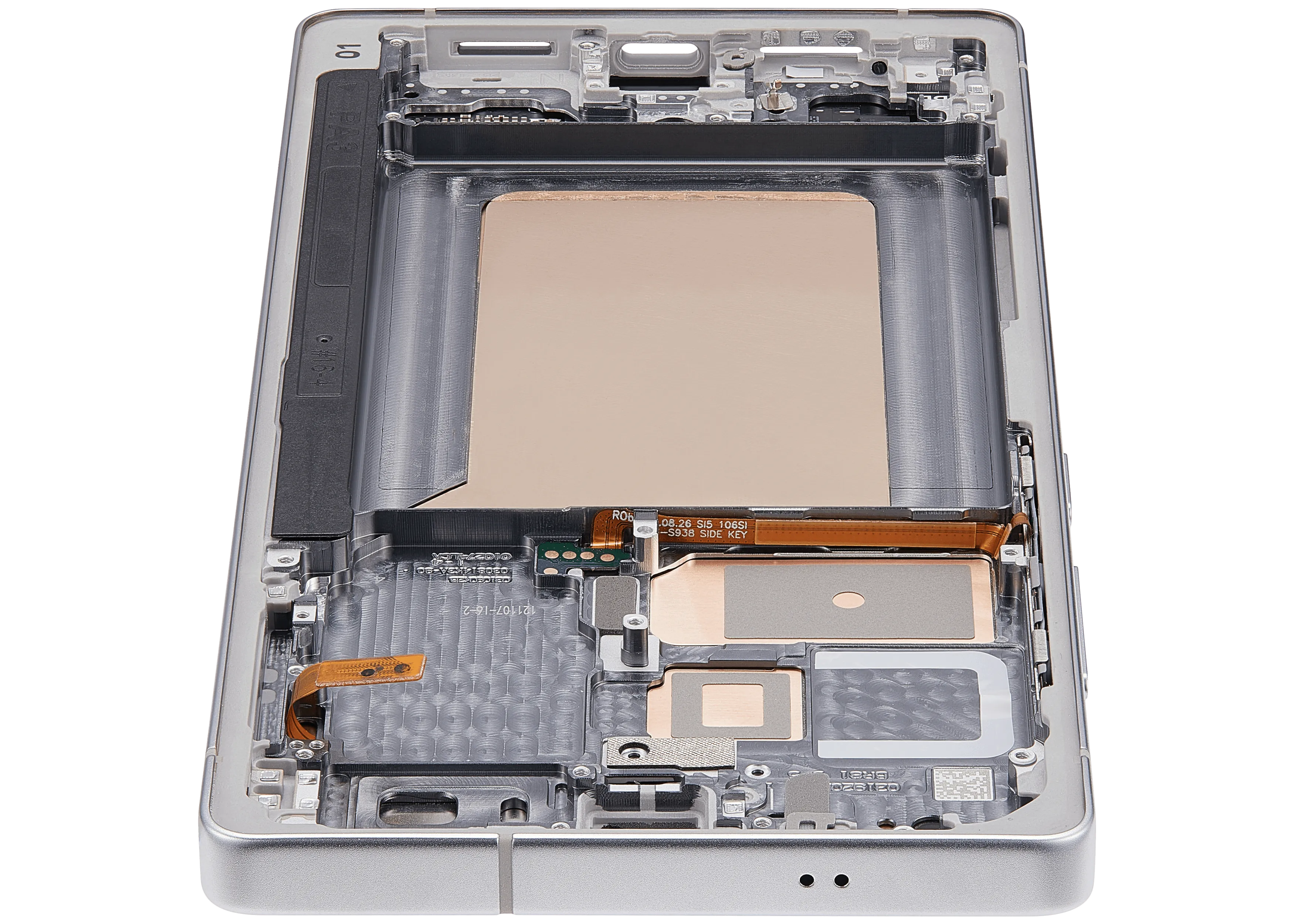 OLED-Display mit Rahmen für Samsung Galaxy S25 Ultra 5G (US & International) (Aftermarket Pro) (120Hz) (Titanium Weiß Silber)
