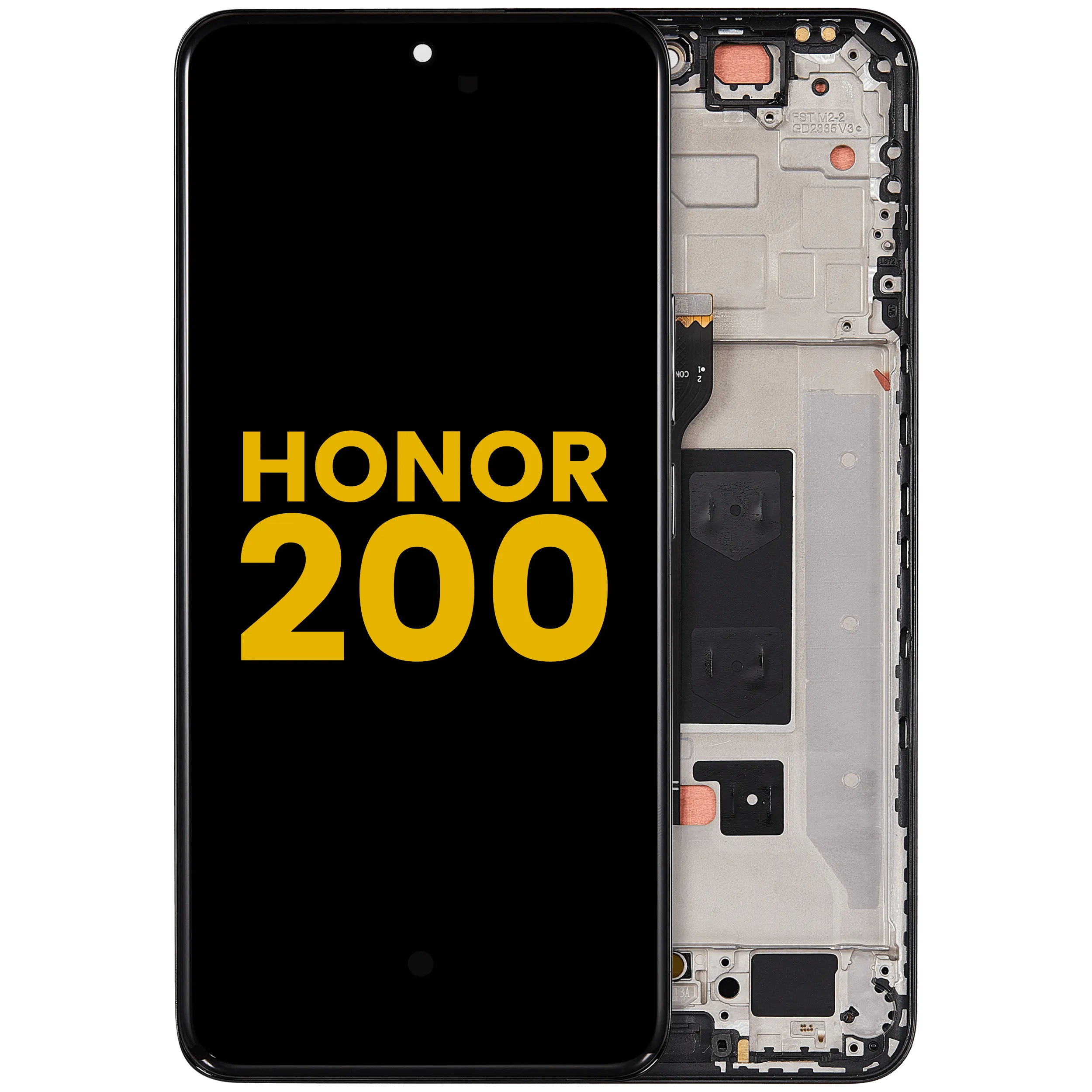OLED-Display mit Rahmen für Honor 200 (Refurbished) (Schwarz)