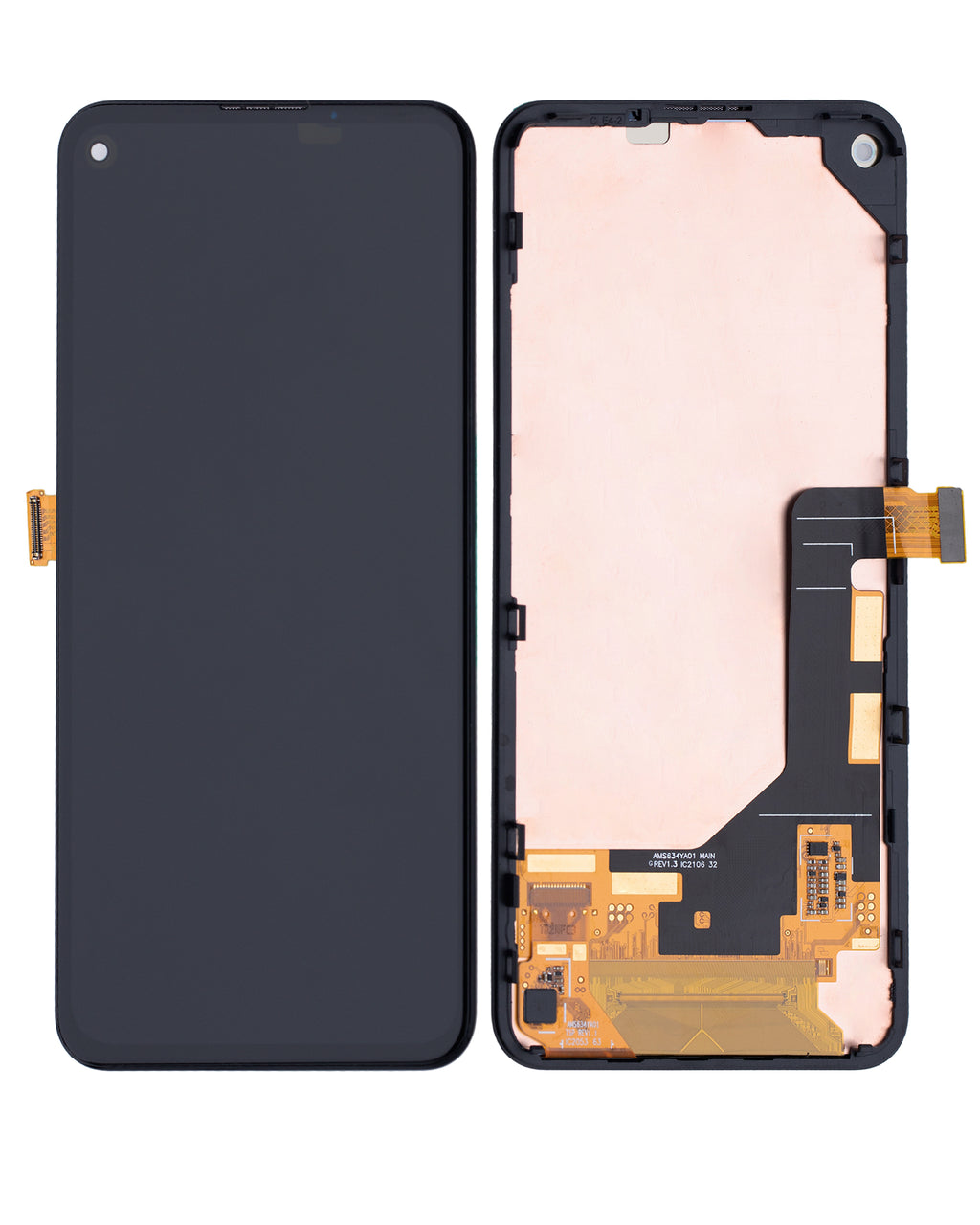 OLED-Display mit Rahmen für Google Pixel 5A 5G (Refurbished) (Schwarz)