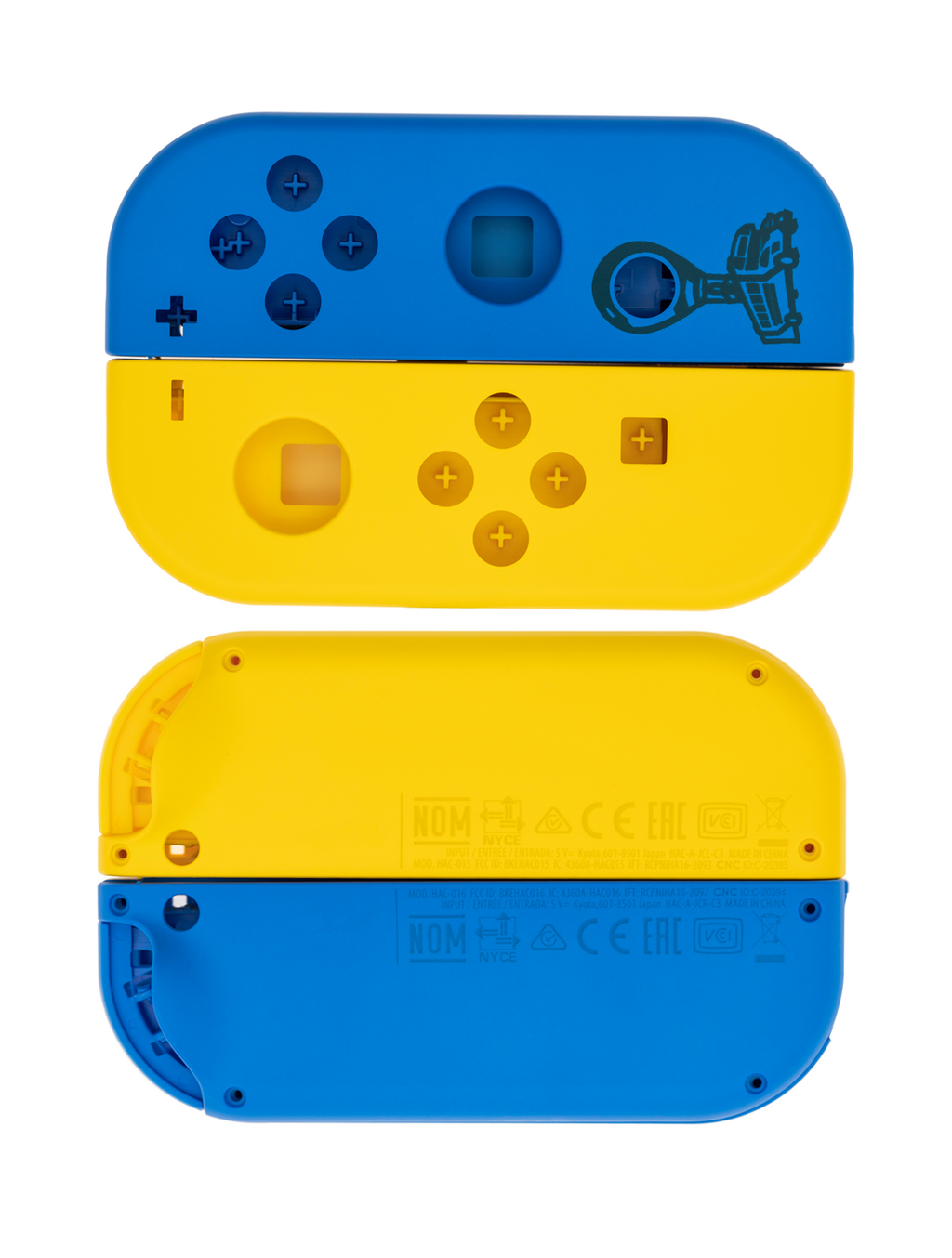 Gehäuseschale für Nintendo Switch Joy-Con Controller (Gelb / Blau)
