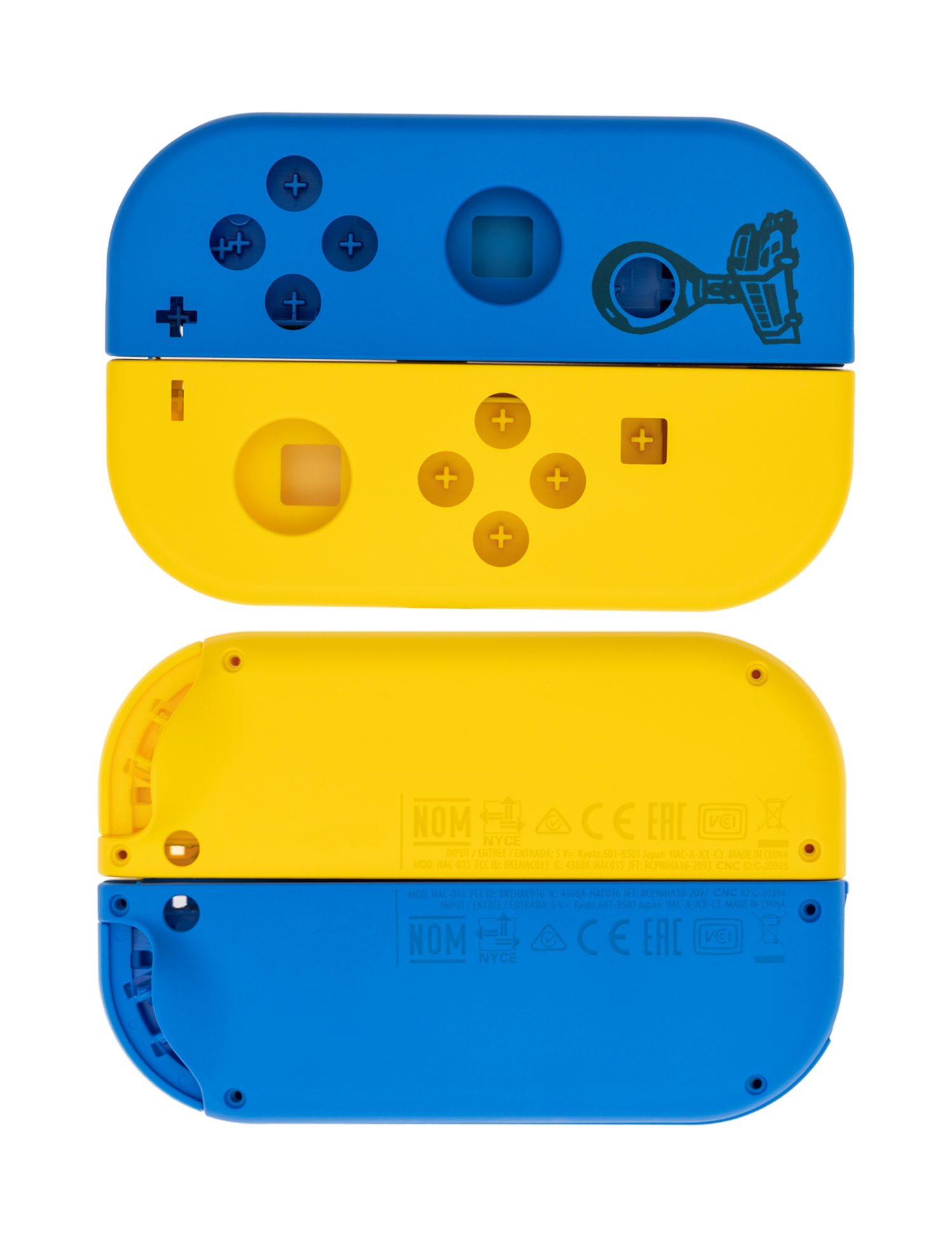 Gehäuseschale für Nintendo Switch Joy-Con Controller (Gelb / Blau)