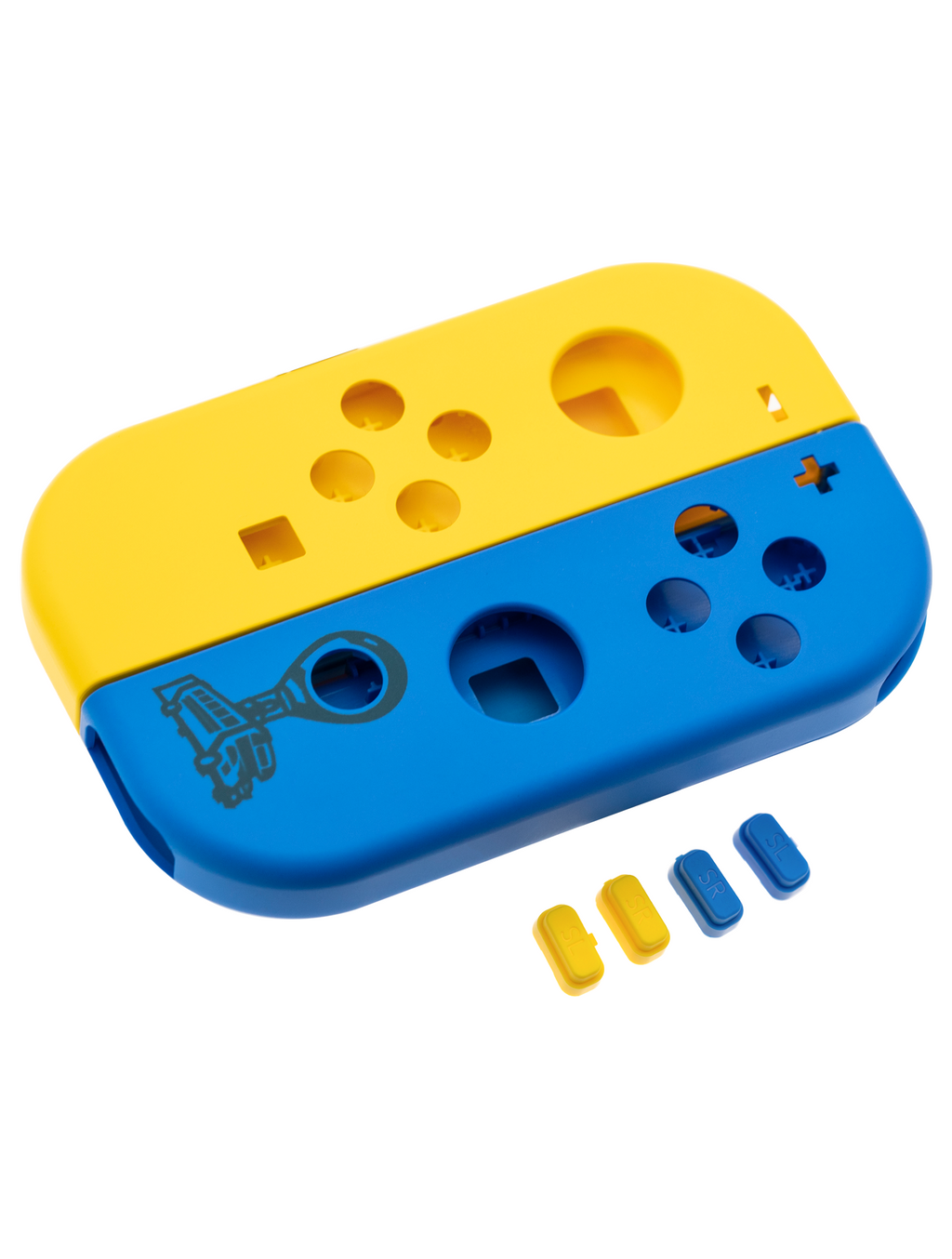 Gehäuseschale für Nintendo Switch Joy-Con Controller (Gelb / Blau)