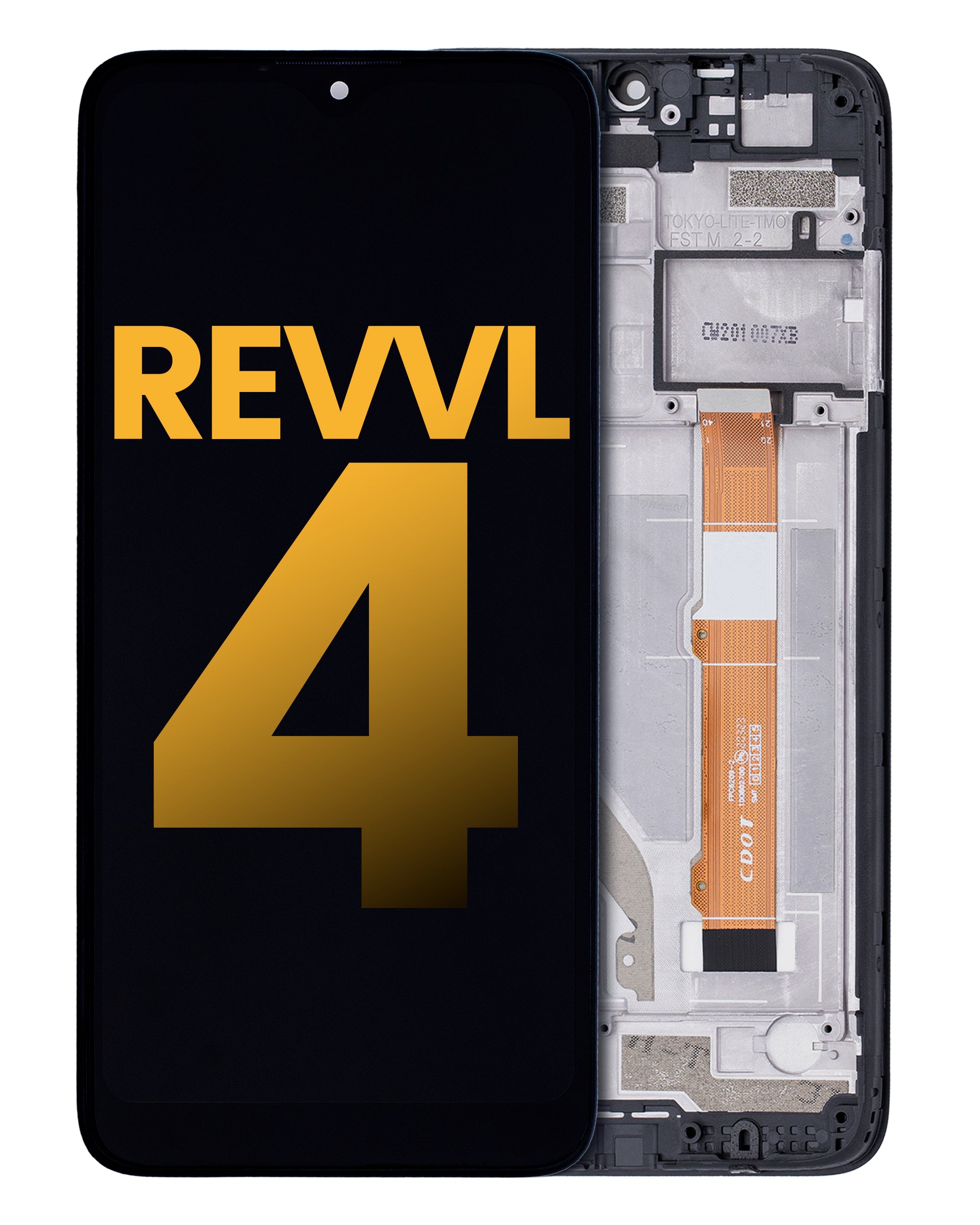 LCD-Display mit Rahmen für T-Mobile Revvl 4 (Refurbished)
