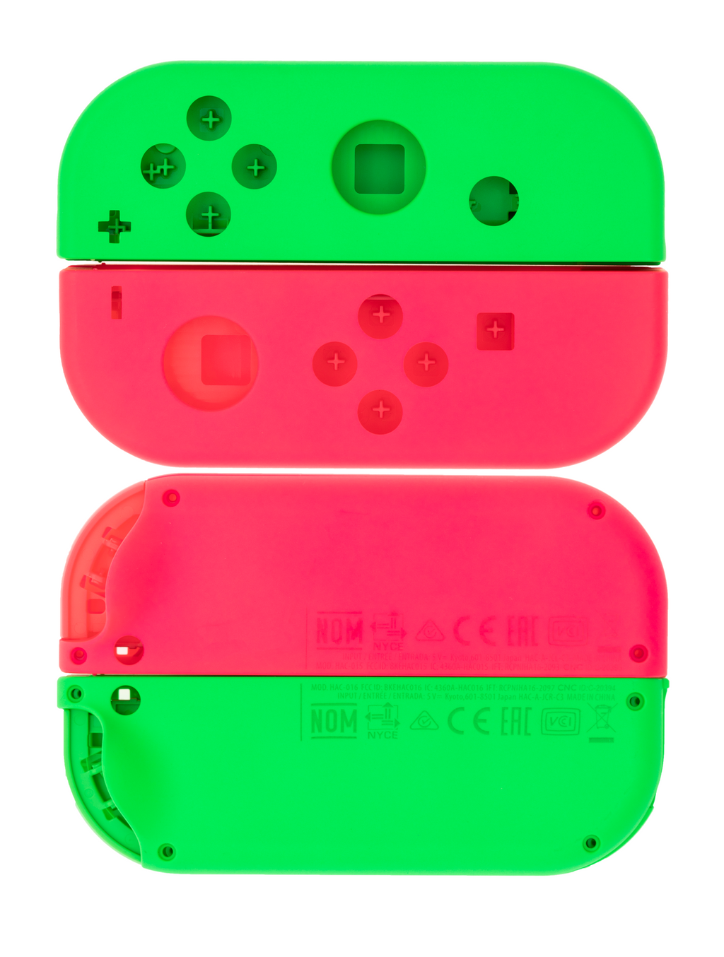 Gehäuseschale für Nintendo Switch Joy-Con-Controller (Grün / Pink)