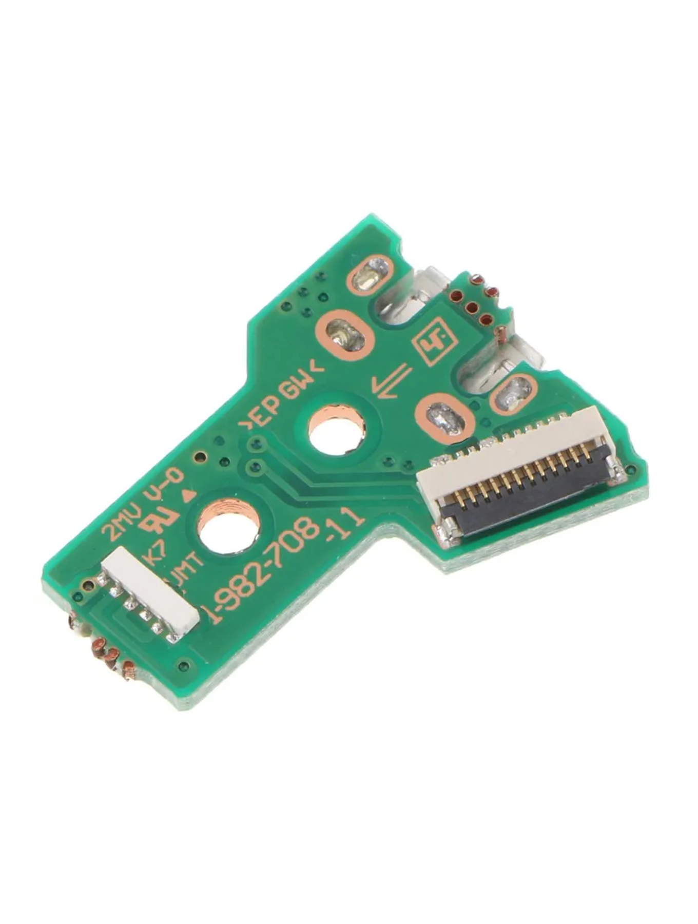 Micro USB Charging Port Board with 12-Pin Flex Cable for PlayStation 4 Controller (Version 1: JDS-050 / JDS-055)