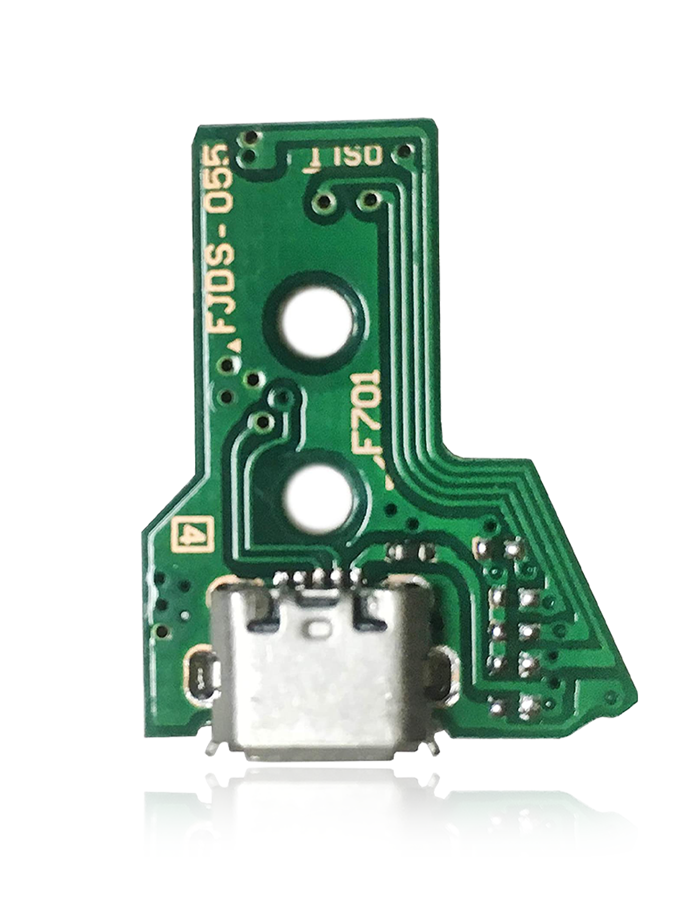 Micro USB Charging Port Board with 12-Pin Flex Cable for PlayStation 4 Controller (Version 1: JDS-050 / JDS-055)