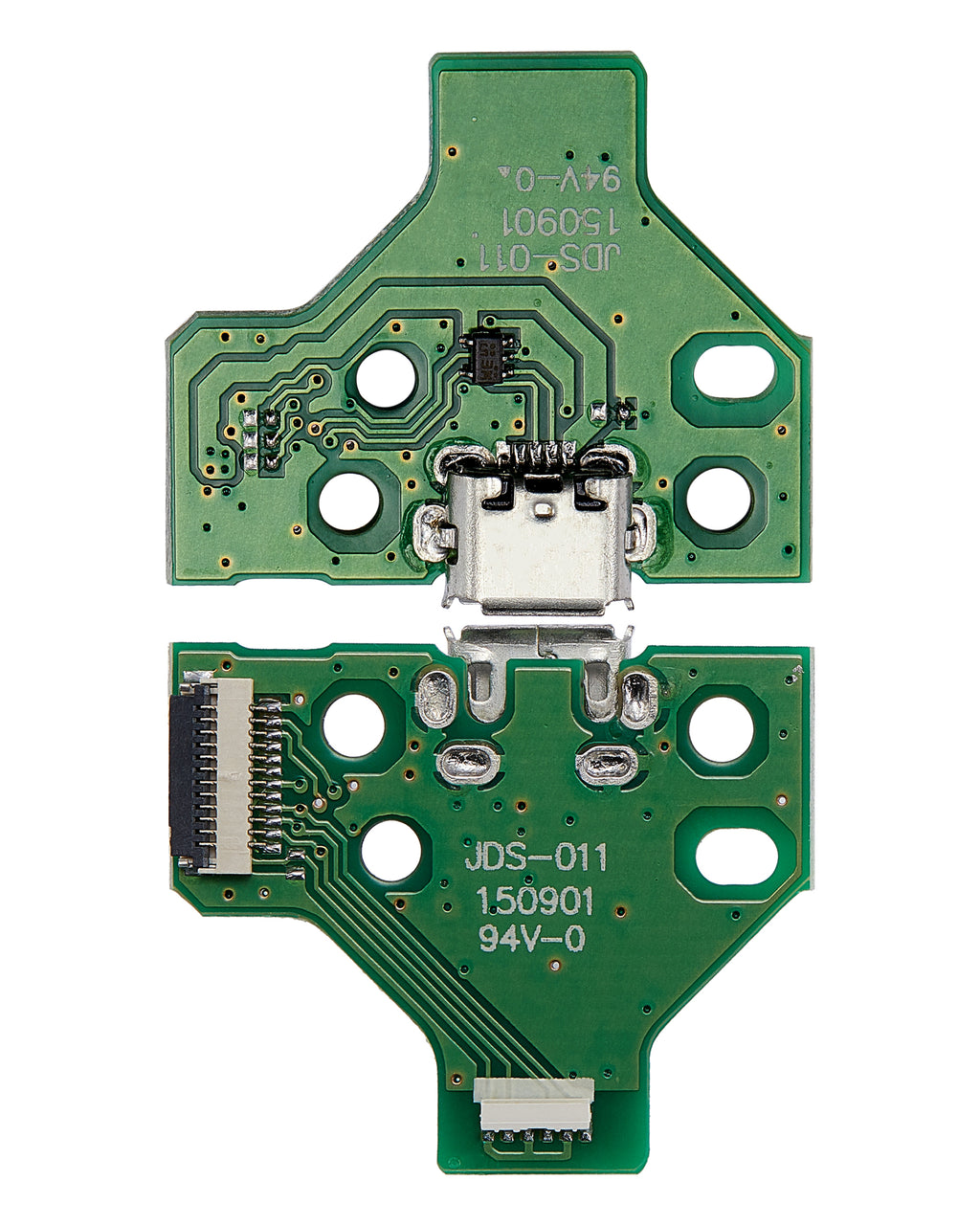 Micro-USB Charging Port Board with 12-Pin Flex Cable for PlayStation 4 Controller (Version 2: JDS-011)