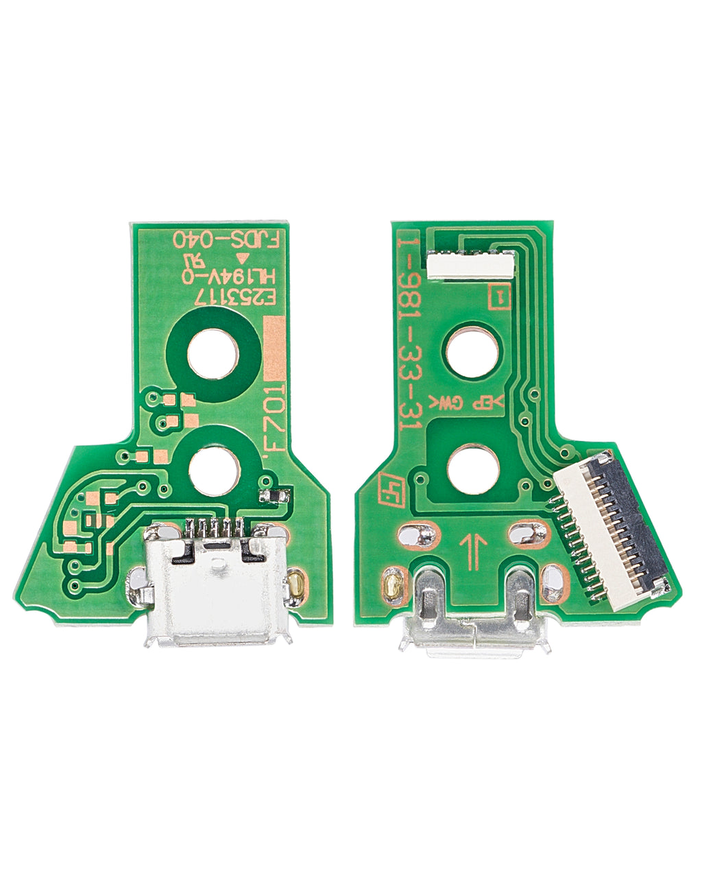 Micro USB Ladebuchse-Platine mit 12-Pin Flexkabel für PS4 Controller JDS-040