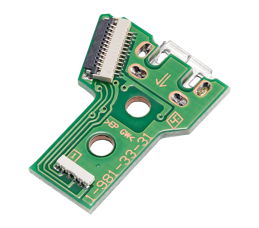 Micro USB Ladebuchse-Platine mit 12-Pin Flexkabel für PS4 Controller JDS-040