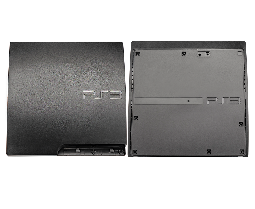 Ober- und Untergehäuse für PlayStation 3 Slim (Schwarz)