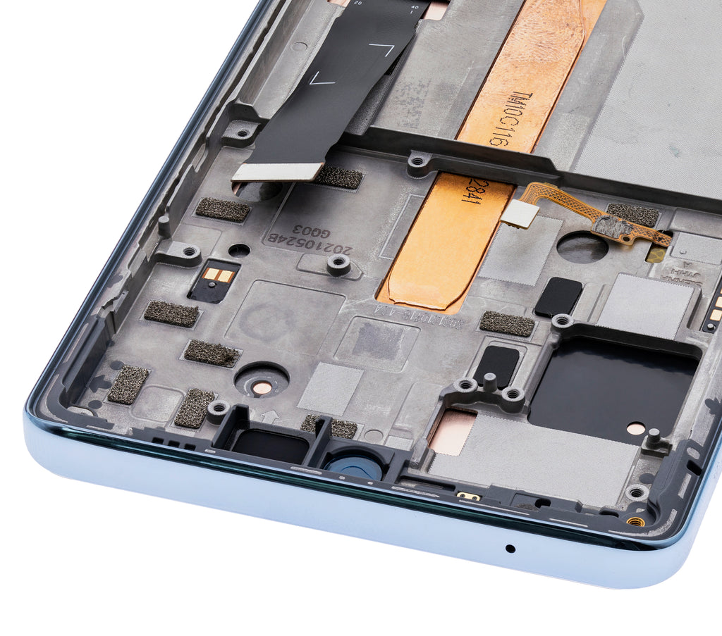 LCD-Display mit Rahmen für Motorola Edge 20 Pro (XT2153-1 / 2021) (Refurbished) (Iridescent Cloud)