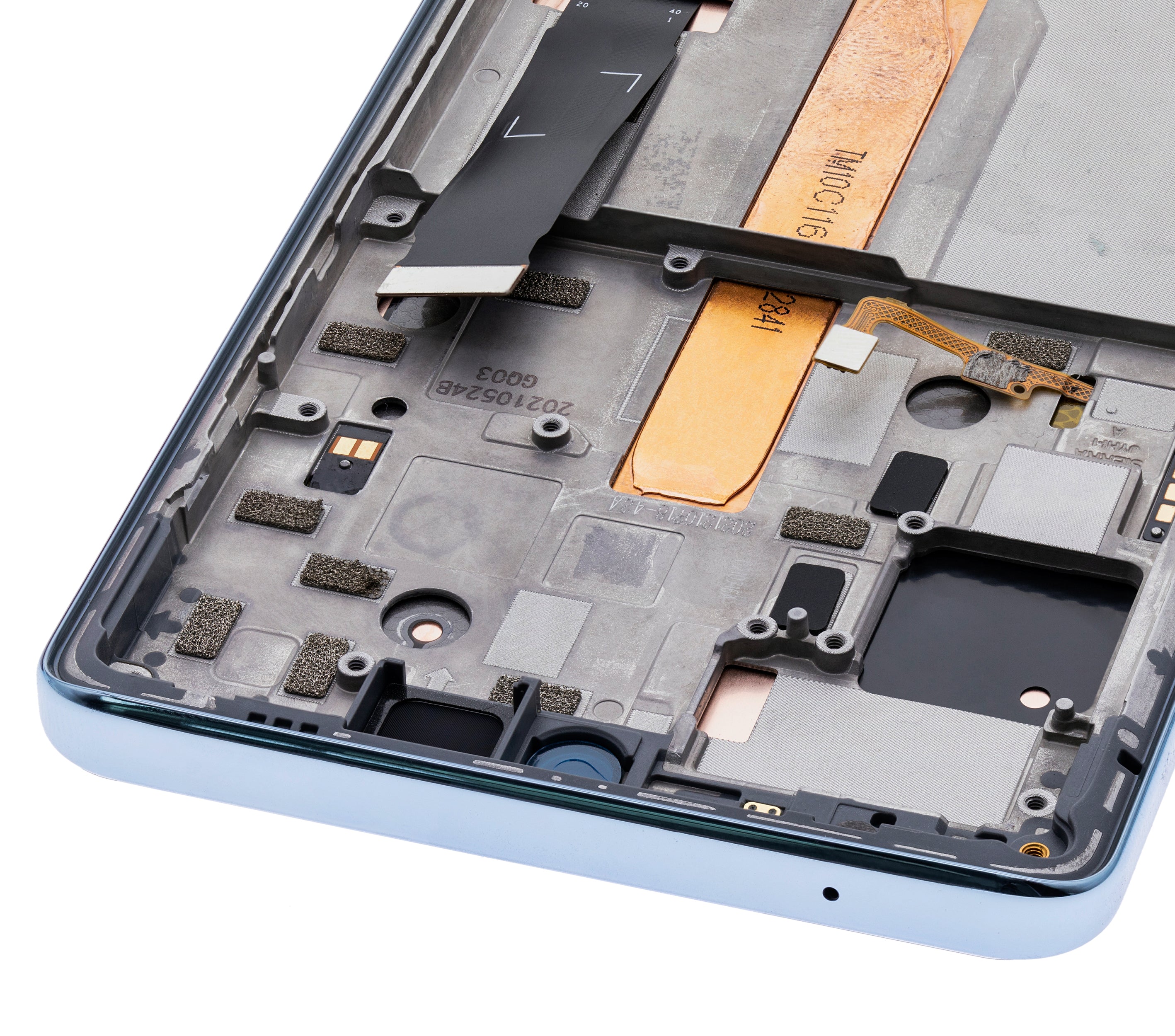 LCD-Display mit Rahmen für Motorola Edge 20 Pro (XT2153-1 / 2021) (Refurbished) (Iridescent Cloud)
