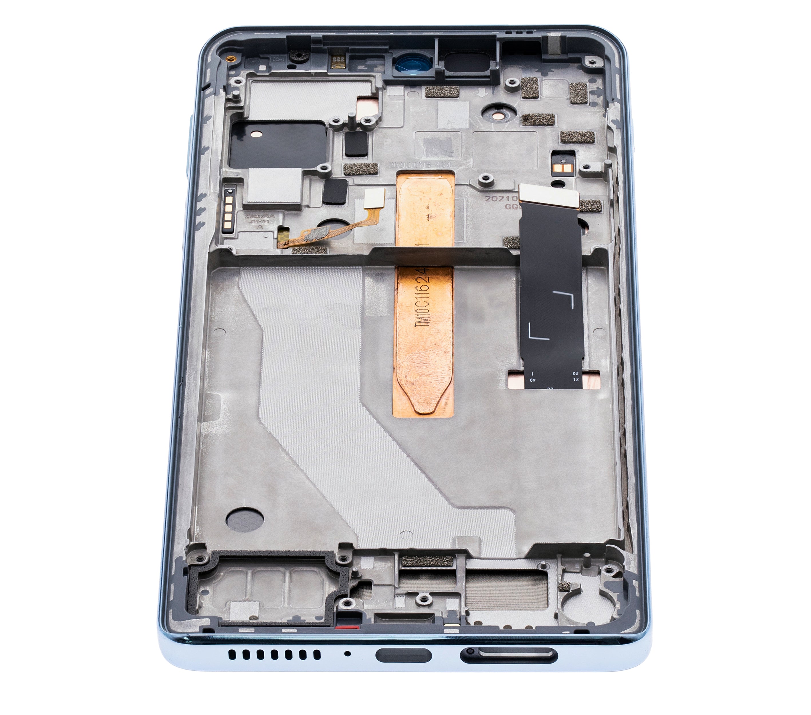 LCD-Display mit Rahmen für Motorola Edge 20 Pro (XT2153-1 / 2021) (Refurbished) (Iridescent Cloud)
