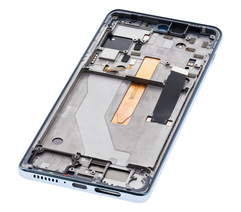 LCD-Display mit Rahmen für Motorola Edge 20 Pro (XT2153-1 / 2021) (Refurbished) (Iridescent Cloud)