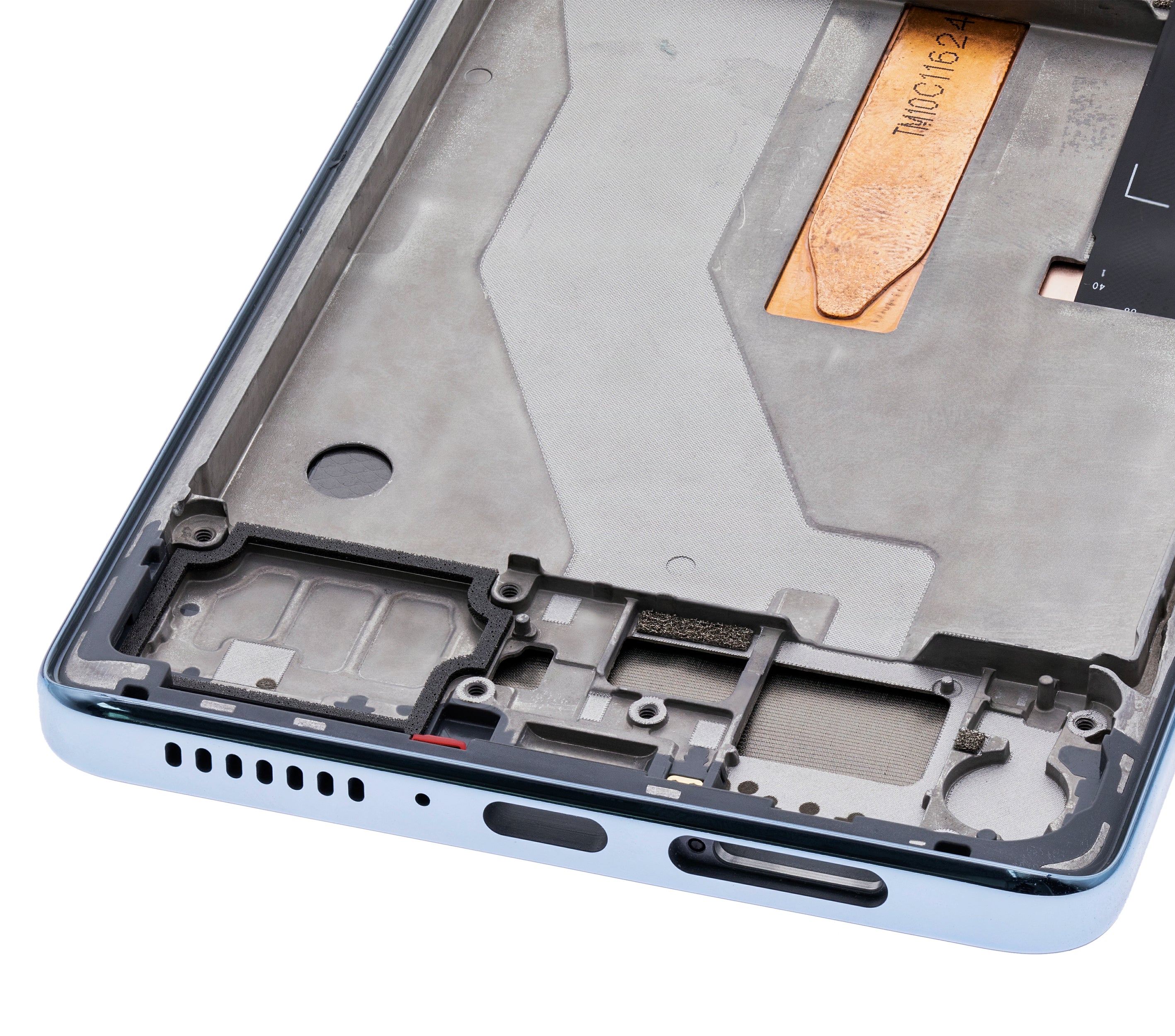 LCD-Display mit Rahmen für Motorola Edge 20 Pro (XT2153-1 / 2021) (Refurbished) (Iridescent Cloud)