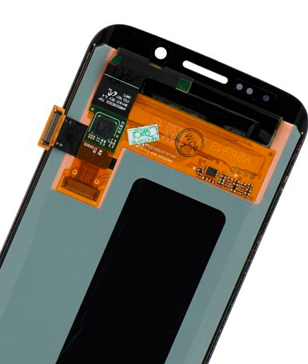 OLED-Display ohne Rahmen für Samsung Galaxy S6 Edge (Qualität B) (Black Sapphire)
