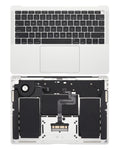 Top Case with Keyboard and Battery for MacBook Air 13" A1932 (2018/2019) – US Keyboard – Silver (OEM Pull, New Quality)