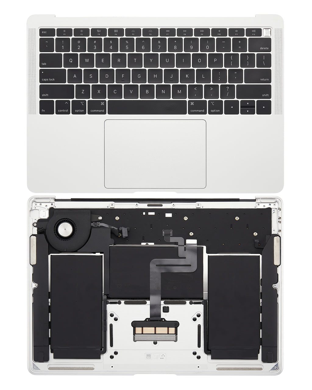 Top Case m. Tastatur & Akku f. MacBook Air 13" A1932 US Silber Gebrauchter Ausbau/Pull Neu